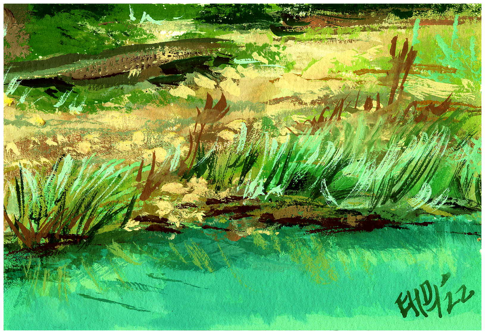 Postcard 14 - Teal Reflections