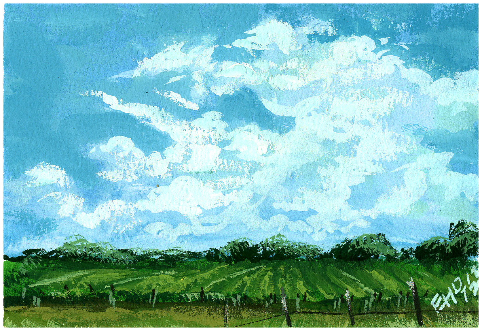 Postcard 19 - Crop Fields