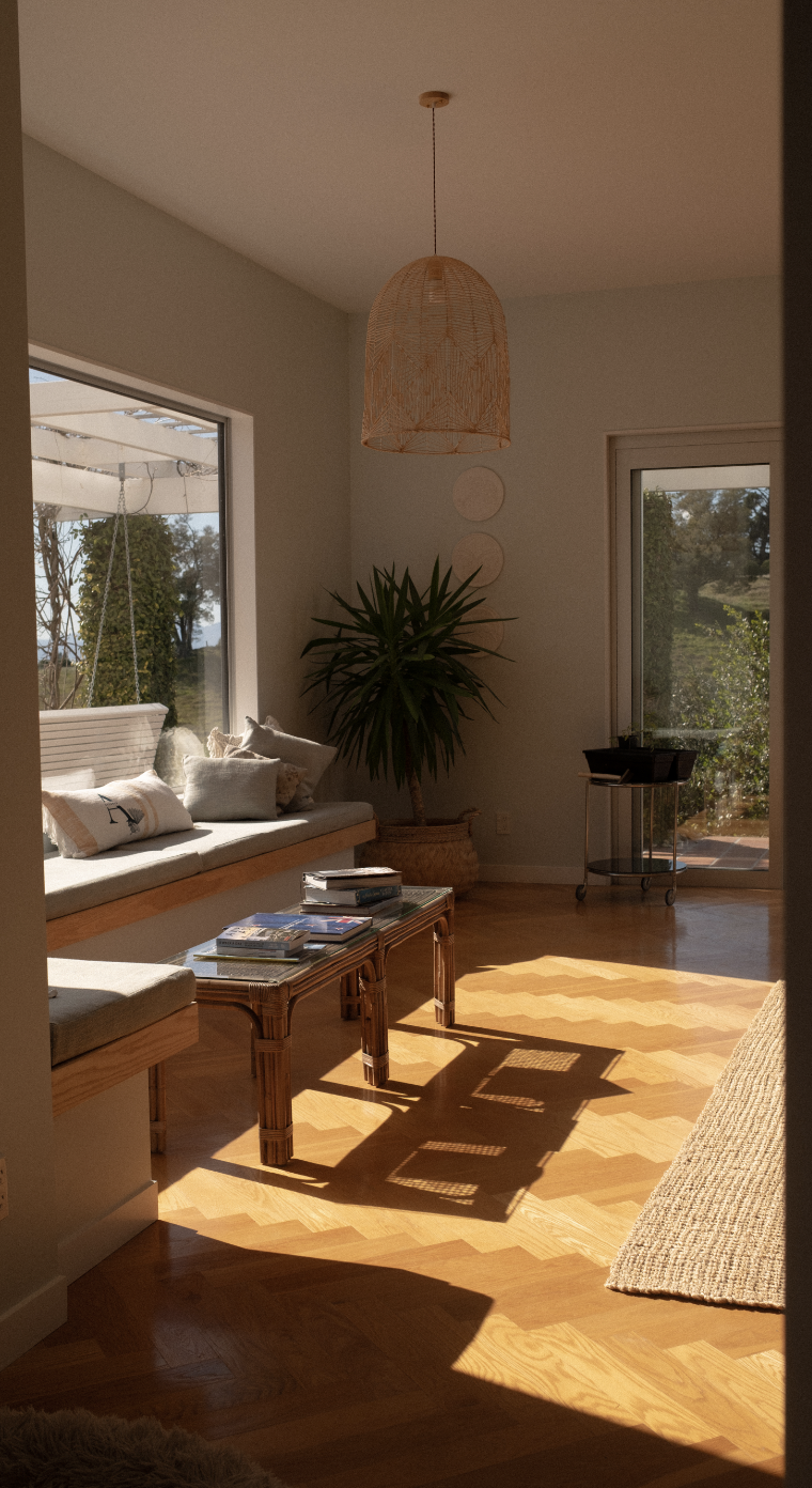 Catch some sun in the cozy kitchen