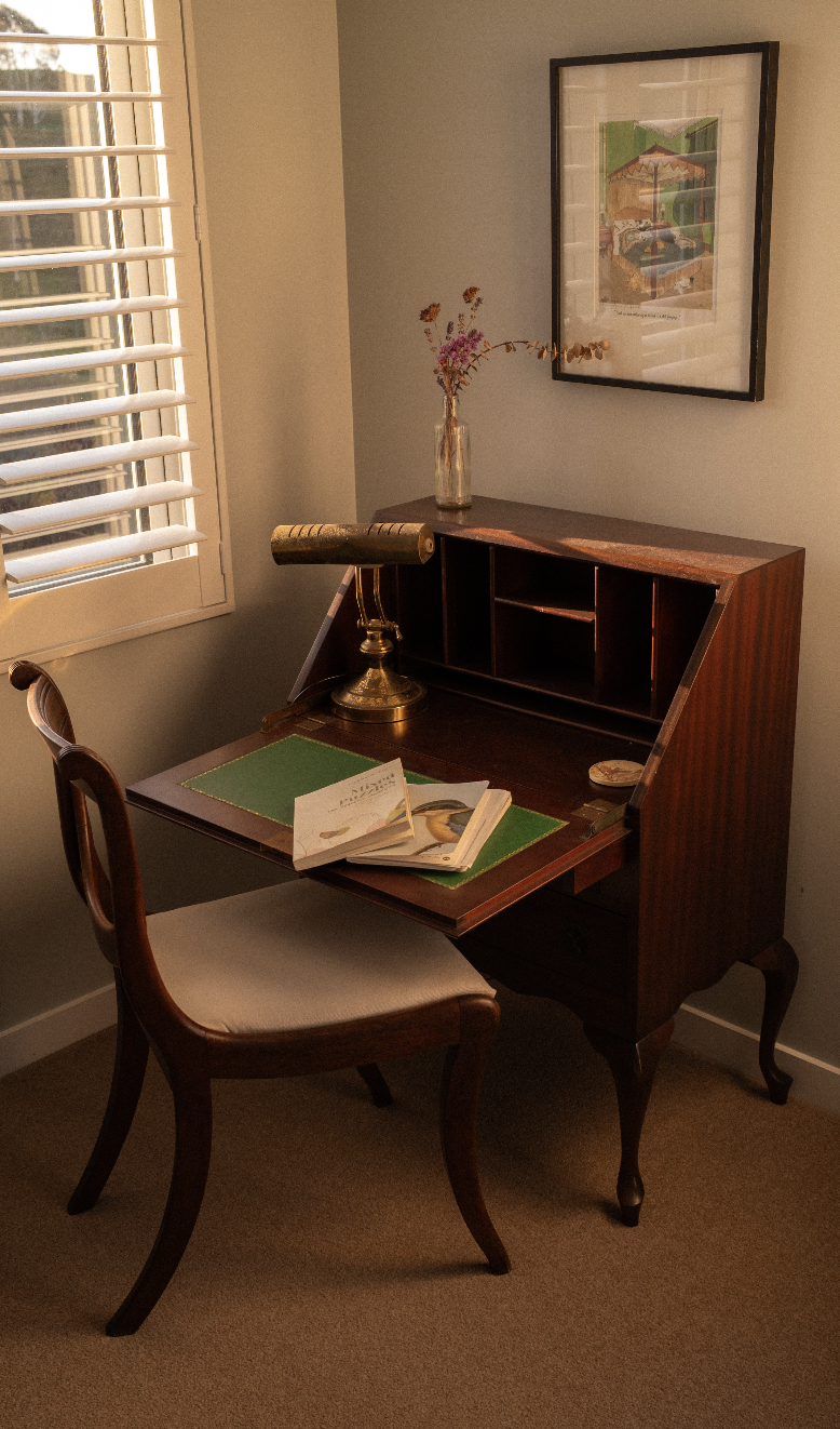 A quiet working or writing space