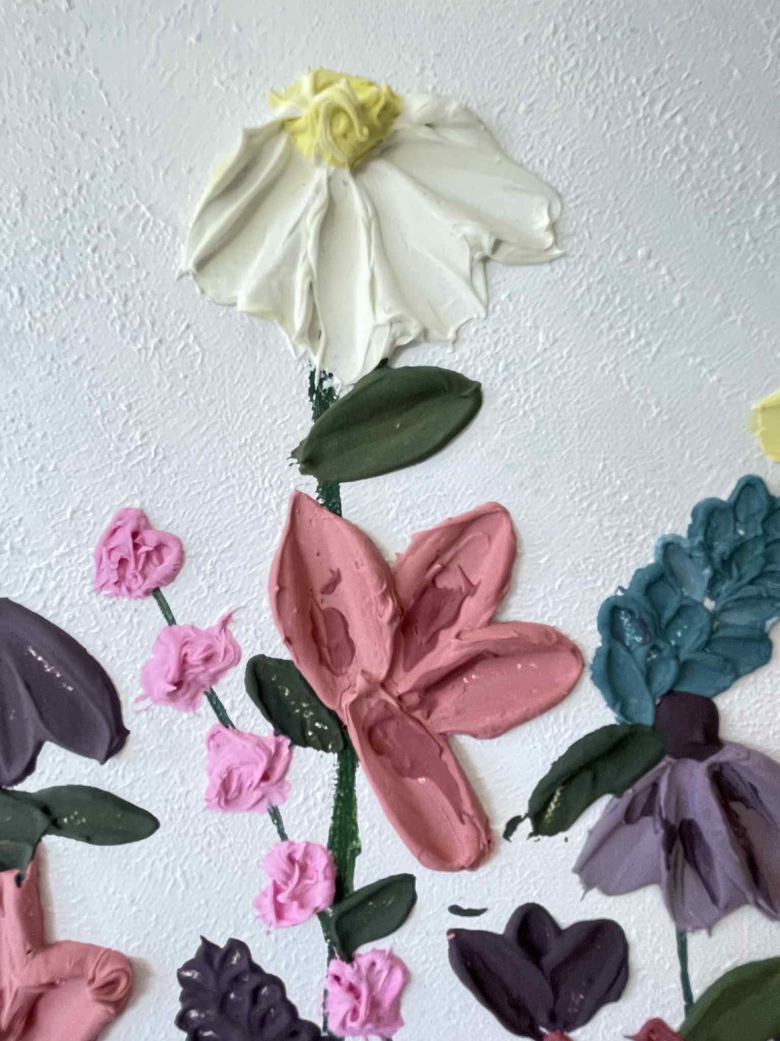 textured floral art handmade in Mandurah