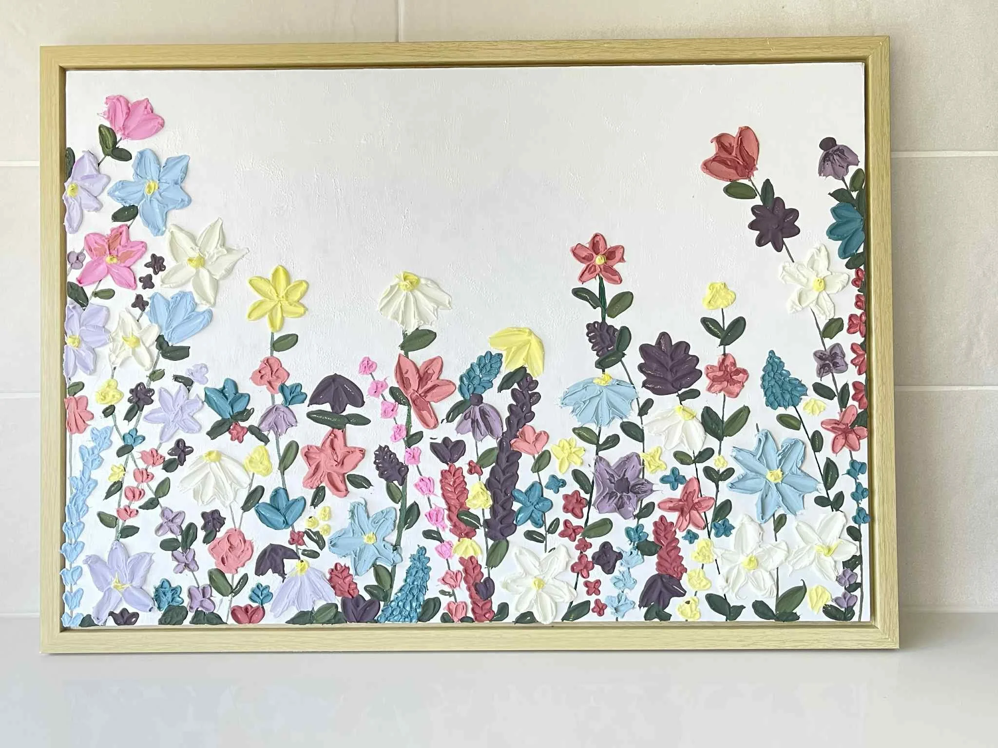 Textured Flowers On Canvas