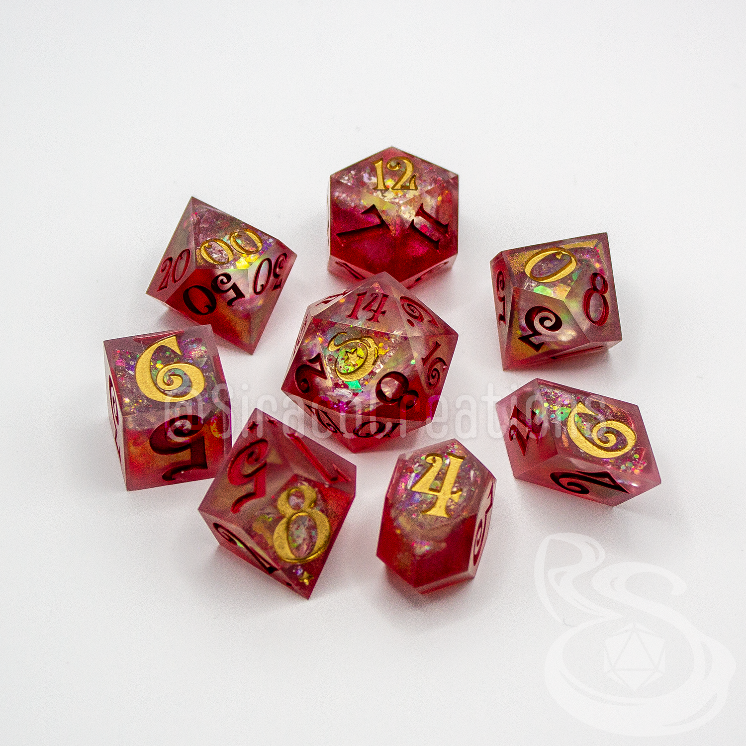 Almandine - Polyhedral Geode Set