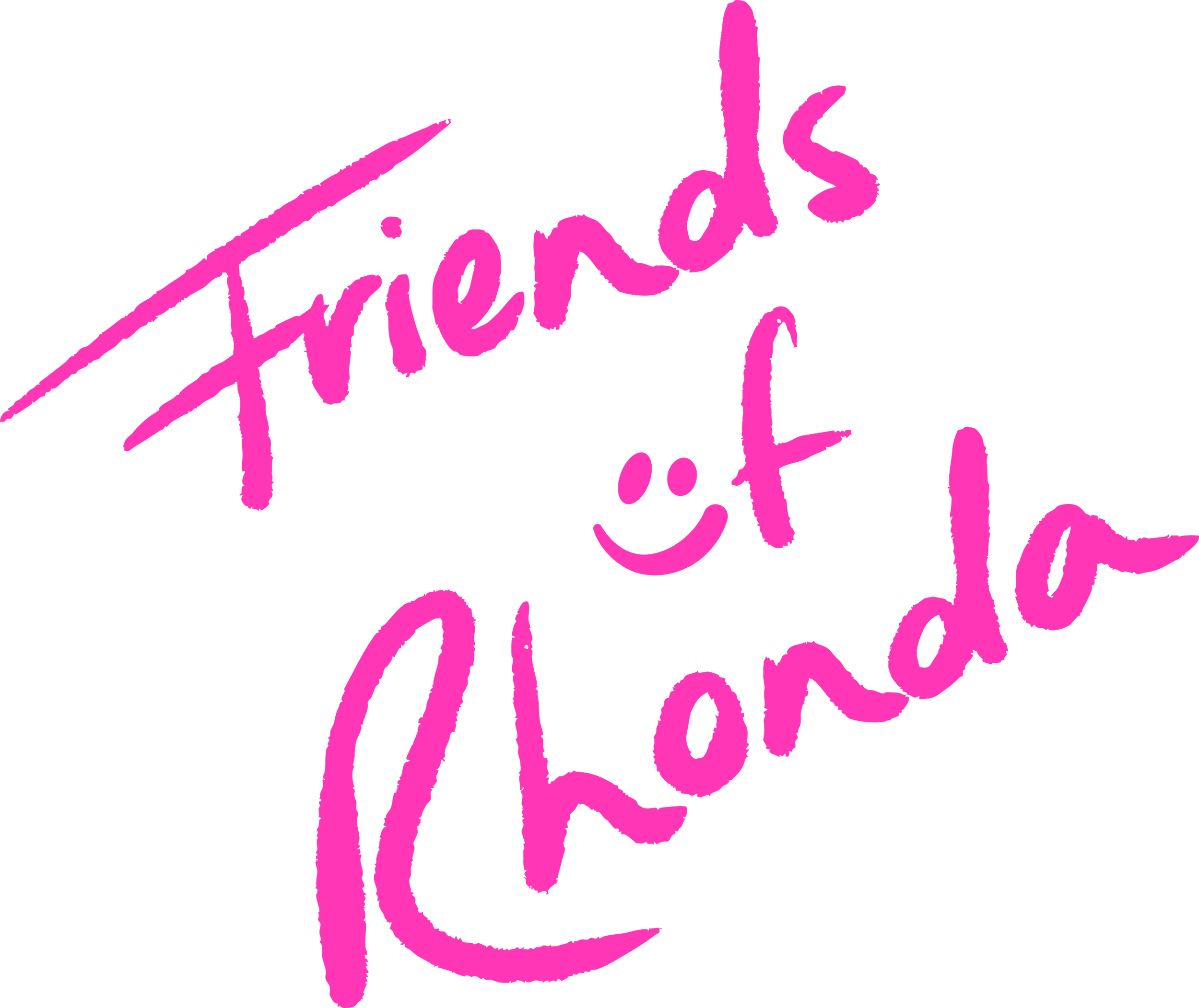 Pink Friends of Rhonda stacked logo.