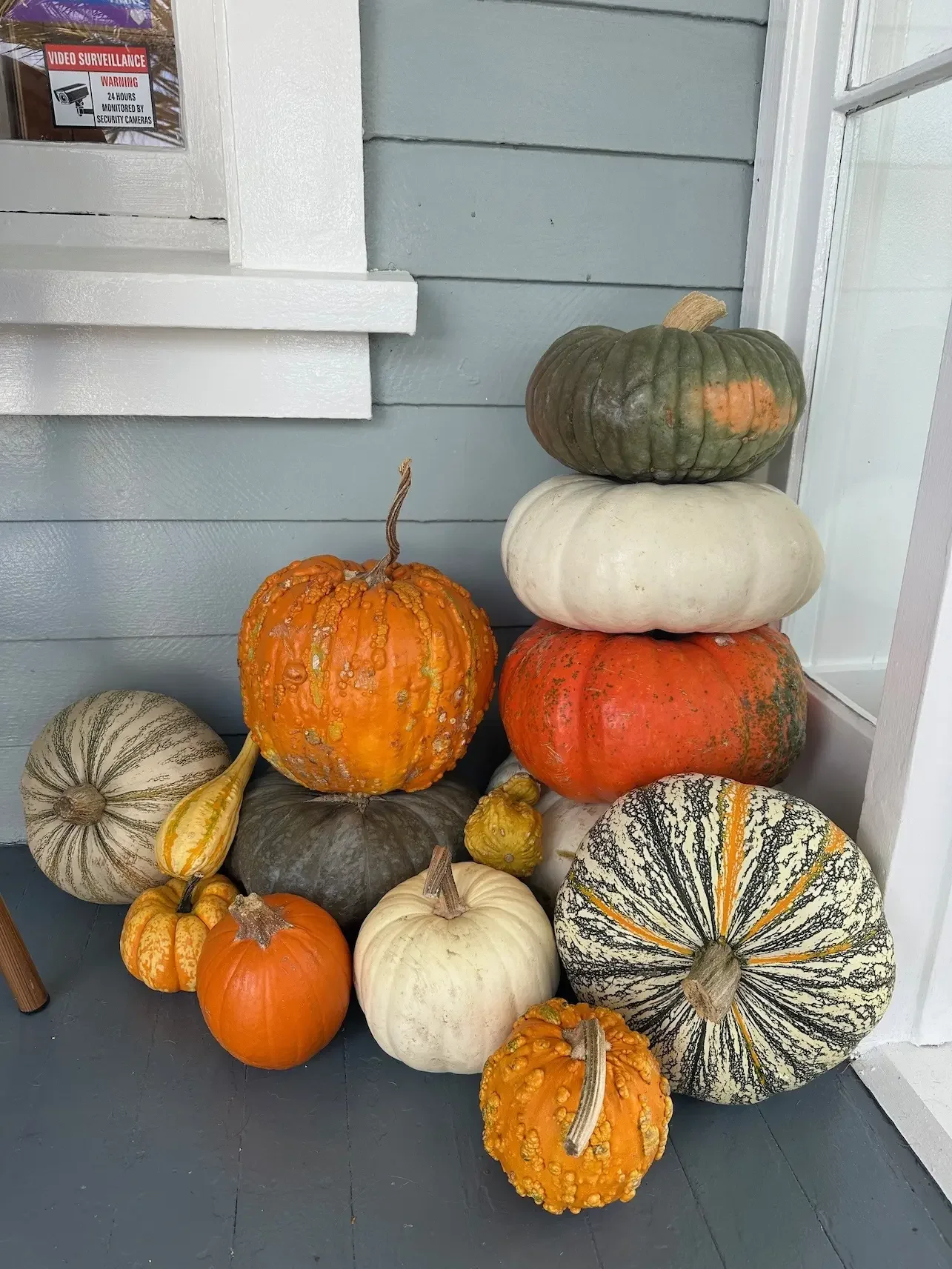 stacked pumpkins