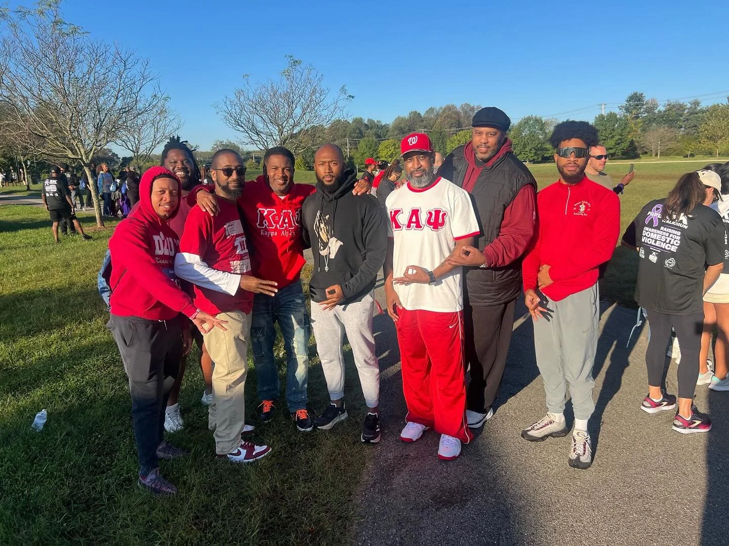 BMAC Brothers showing/providing support for Prince George&rsquo;s County Police Department 4th Annual Domestic Violence Walk/Run.