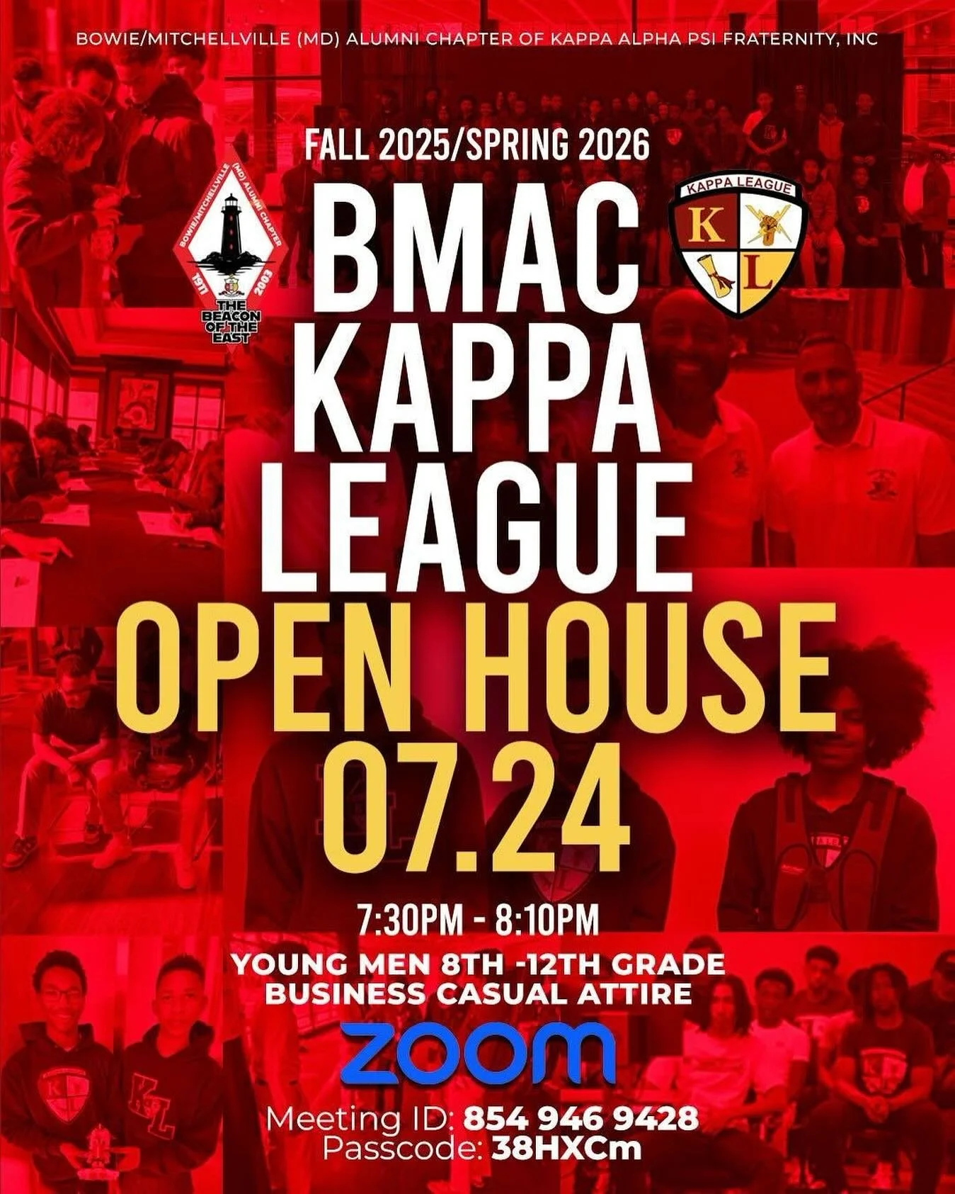 SAVE THE DATE! Join Us for BMAC Kappa League Open House! 07/24/2025.