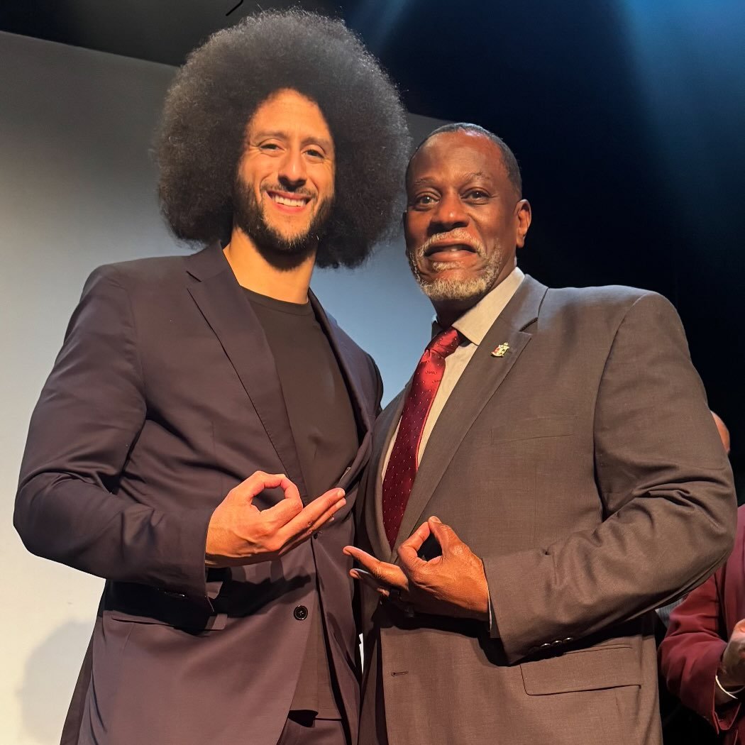 Brothers from @bmacnupes participated in a new LUMI AI reading program for PG County, Maryland Middle Schools with @kaepernick7 .