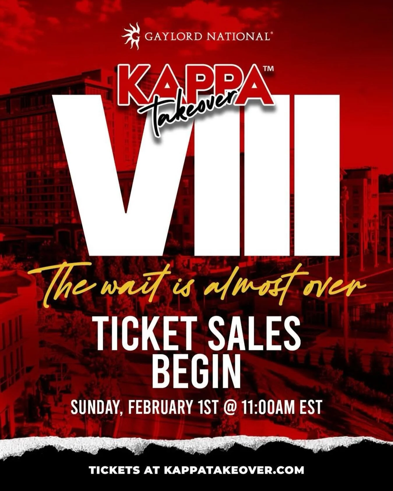 THE WAIT IS OFFICIALLY OVER!

As seen in the latest addition of the Kappa Journal, the nation&rsquo;s most anticipated Party With A Purpose weekend experience returns to the Gaylord National Harbor Resort.

📍 National Harbor, Maryland
📅 June 18&nda