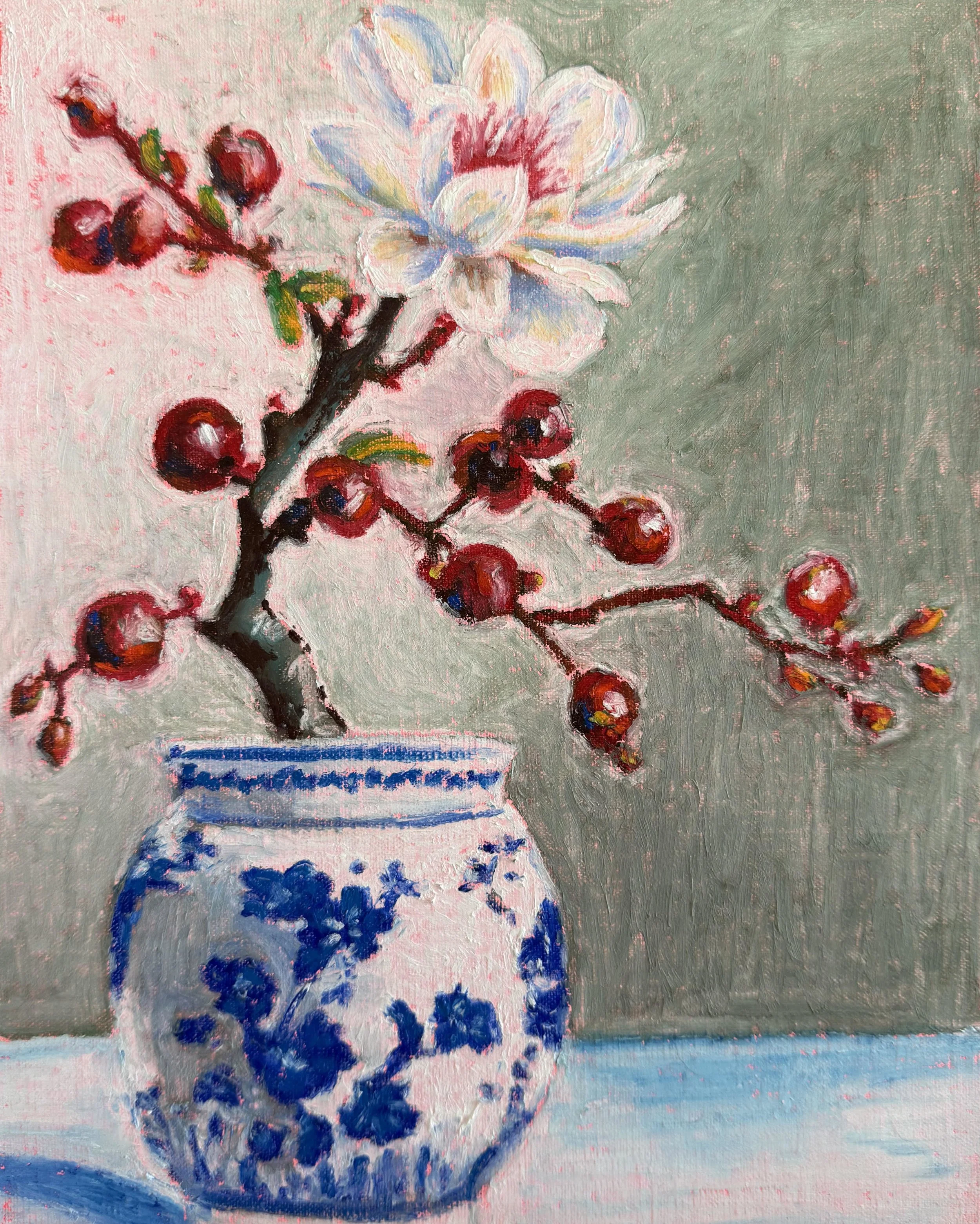 Print - Porcelain Vase Oil Pastel