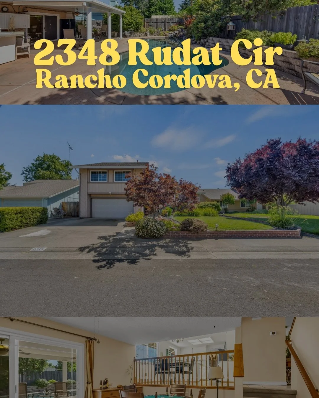 Pool, wet bar, and room for everyone - you need to move in and have yourself a pool party just in time for summer 🌞😎
Let’s go to the hills, El Dorado Hills. 
-
❤️ Follow @rayestatepro for anything real estate and life related.
Looking for a