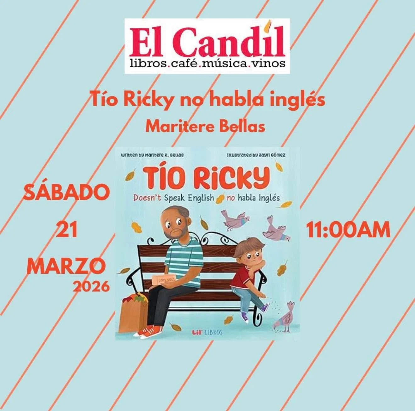 ✨ Lectura infantil en Ponce ✨

Si est&aacute;s en el &aacute;rea sur, este es un plan precioso para disfrutar con los ni&ntilde;os.

El s&aacute;bado 21 de marzo estar&eacute; presentando mi libro infantil &ldquo;T&iacute;o Ricky no habla ingl&eacute