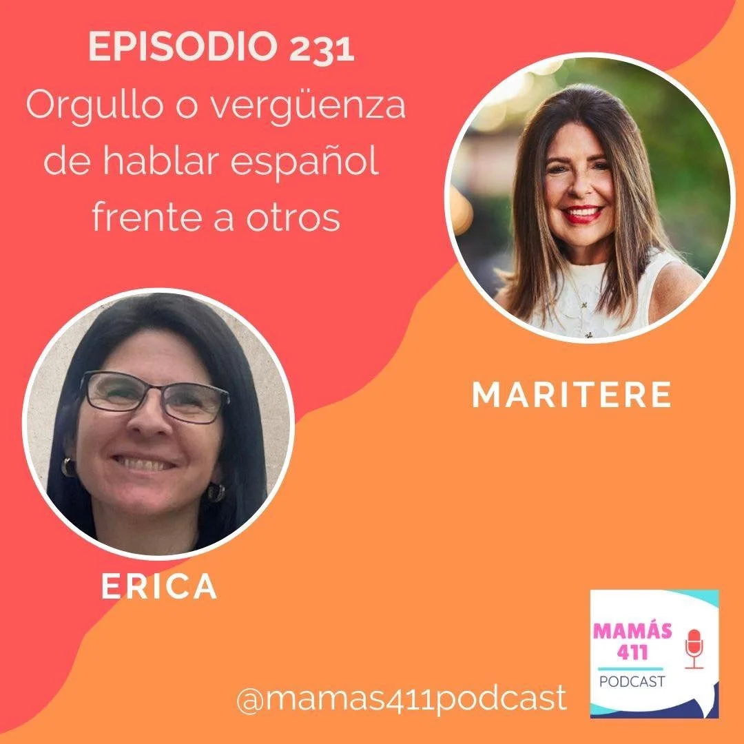 &iexcl;Mi gente! 
En el episodio de esta semana, Erica y yo conversamos sobre un tema muy vigente: Hablar espa&ntilde;ol frente a otros y la actitud que podemos asumir y que puede impactar la crianza biling&uuml;e, multiling&uuml;e de nuestros ni&nti