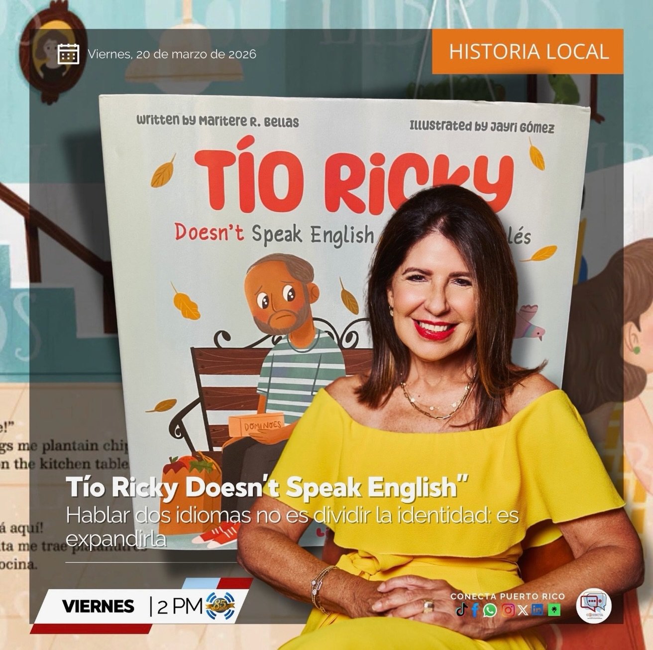 &iexcl;Mi gente! 
Si eres de Ponce, conoces la prestigiosa estaci&oacute;n de radio WPAB 550.  En mi visita reciente, tuve la dicha de ser entrevistada en el programa Conecta Puerto Rico Show.

Me encant&oacute; compartir mi trayectoria como autora, 