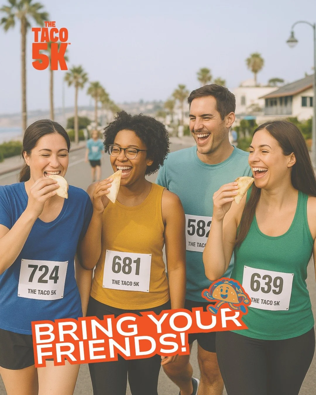 You don&rsquo;t need running buddies.
You need taco buddies. 🌮😎

Walk, snack, and laugh your way through The World&rsquo;s Slowest 5K!
📅 Jan 24, 2026 | Encinitas, CA

🎟️ thetaco5k.com

#TheTaco5K #TacoRun #EncinitasEvents #CommunityFun