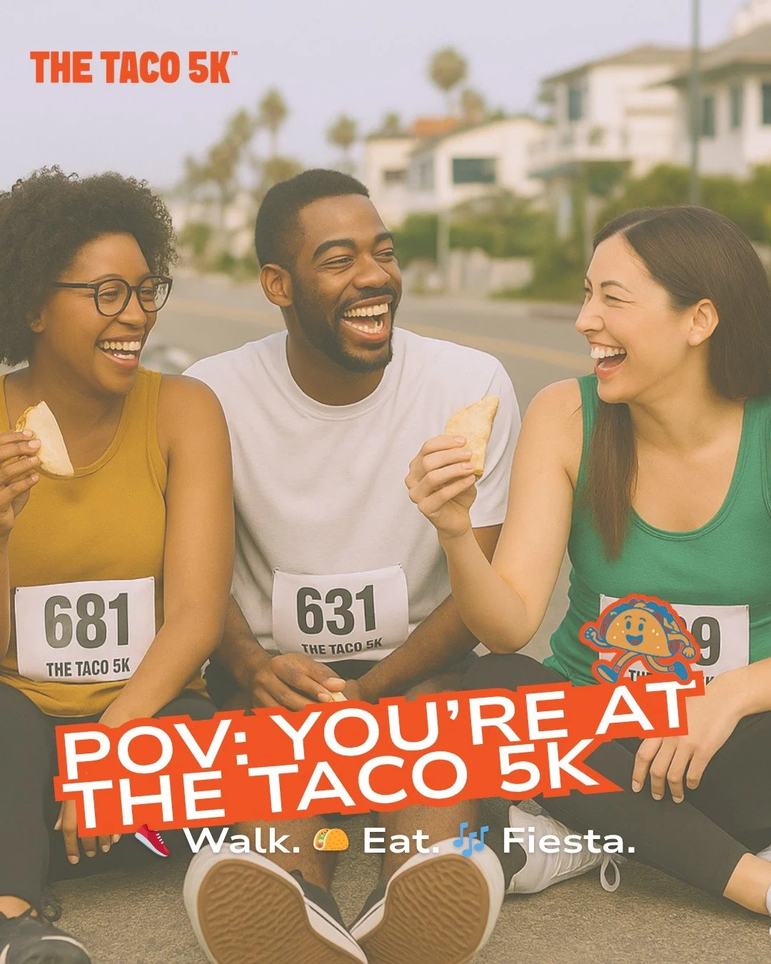 POV: You made it to The World&rsquo;s Slowest 5K, and it&rsquo;s everything you dreamed of 🌮

Good friends, salty air, and tacos as your motivation? Yeah, we call that peak performance.

👉 Tag your taco crew and get ready to walk, eat, and fiesta d