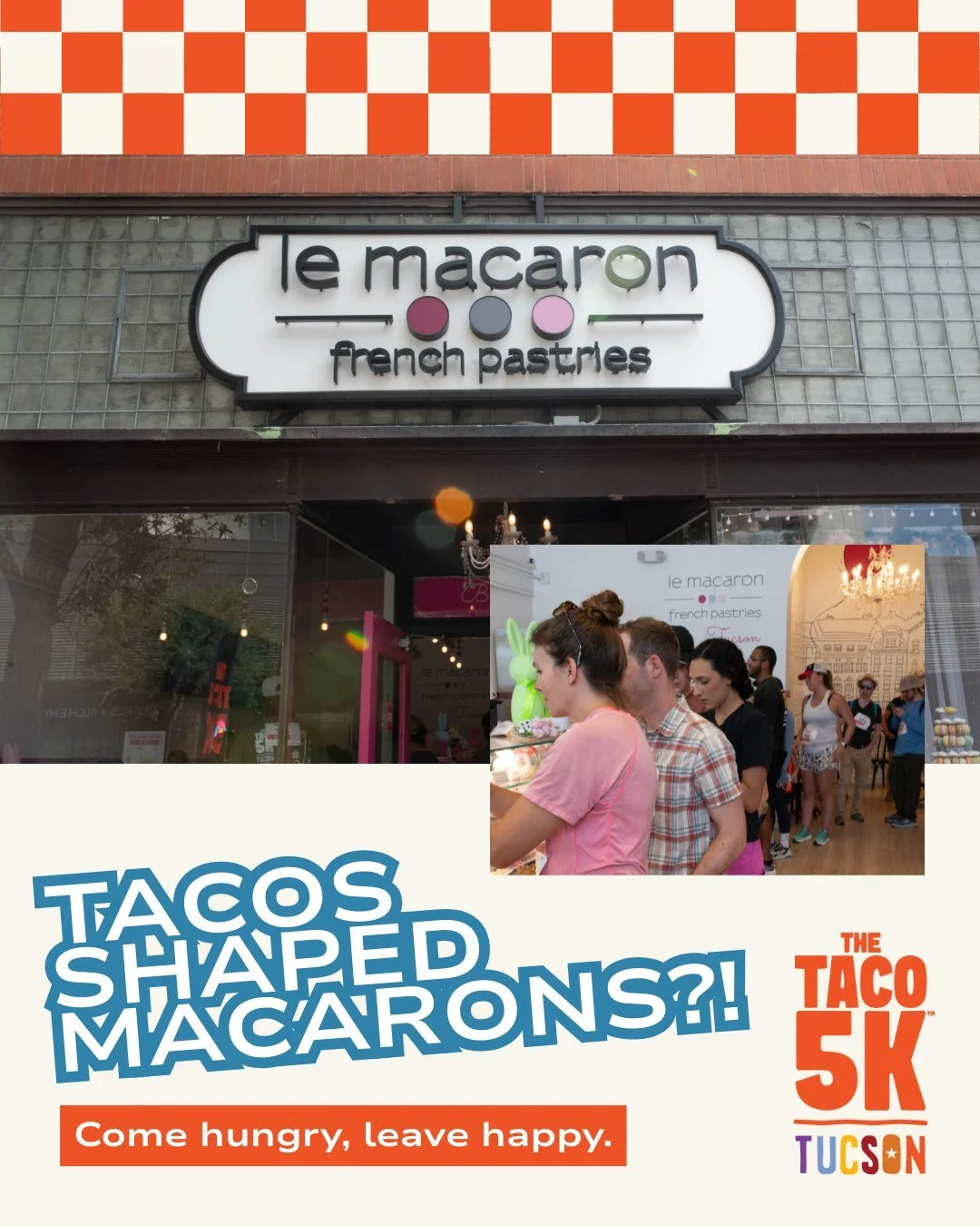 A taco-shaped macaron filled with gelato! Yeah... that happened. 😍

@LeMacaronTucson was our official dessert stop at the Tucson Taco 5K - and their &ldquo;Maca-Taco&rdquo; stole the show!

#TheTaco5K #LeMacaron #MacaTaco #TucsonFood #TacoMacaron #F