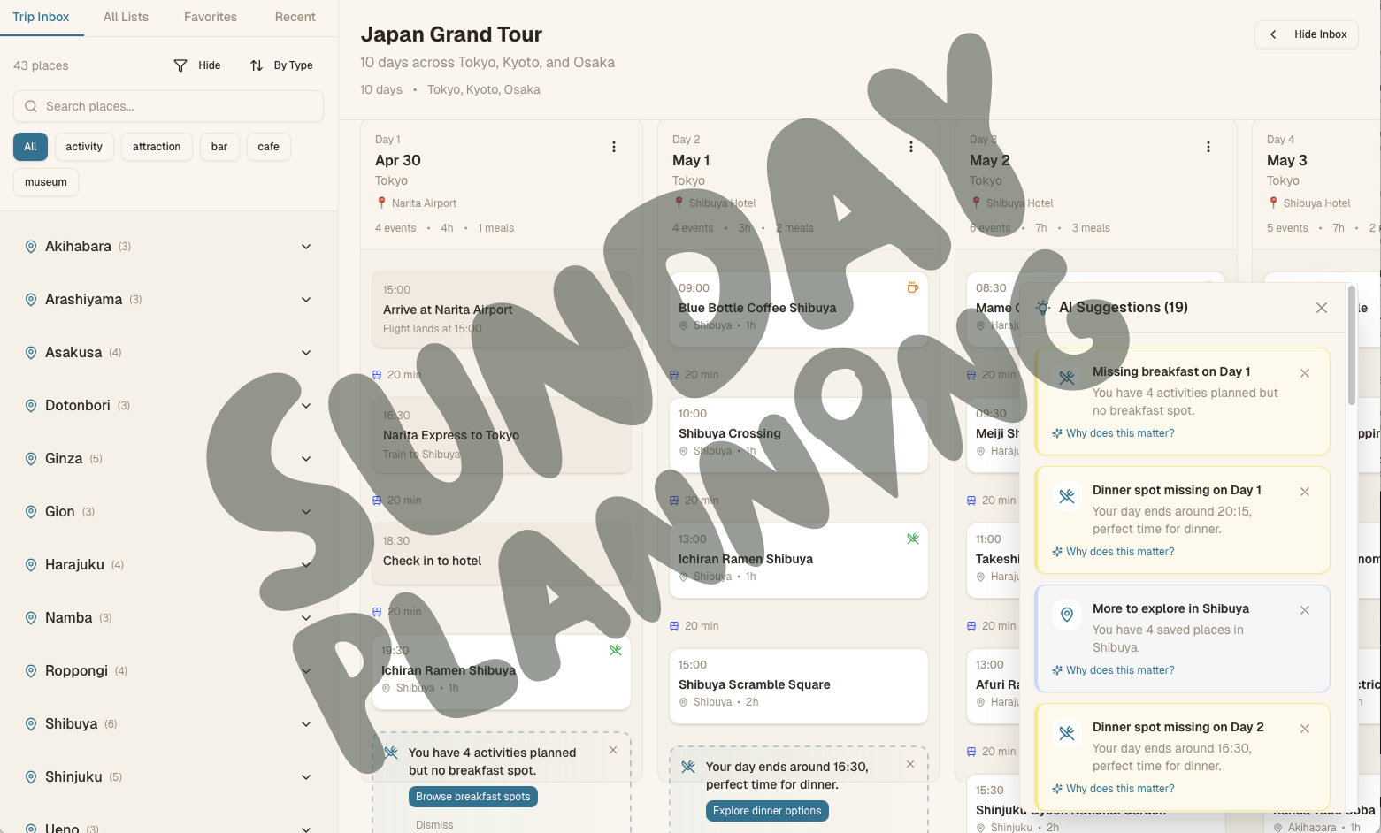 Trip Planning Preview