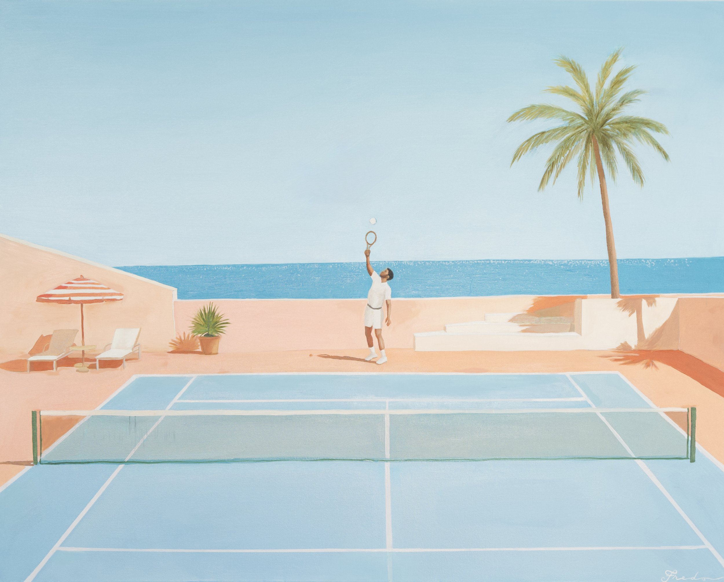 Match Point, 2026. Oil on Canvas - 48 x 60in 