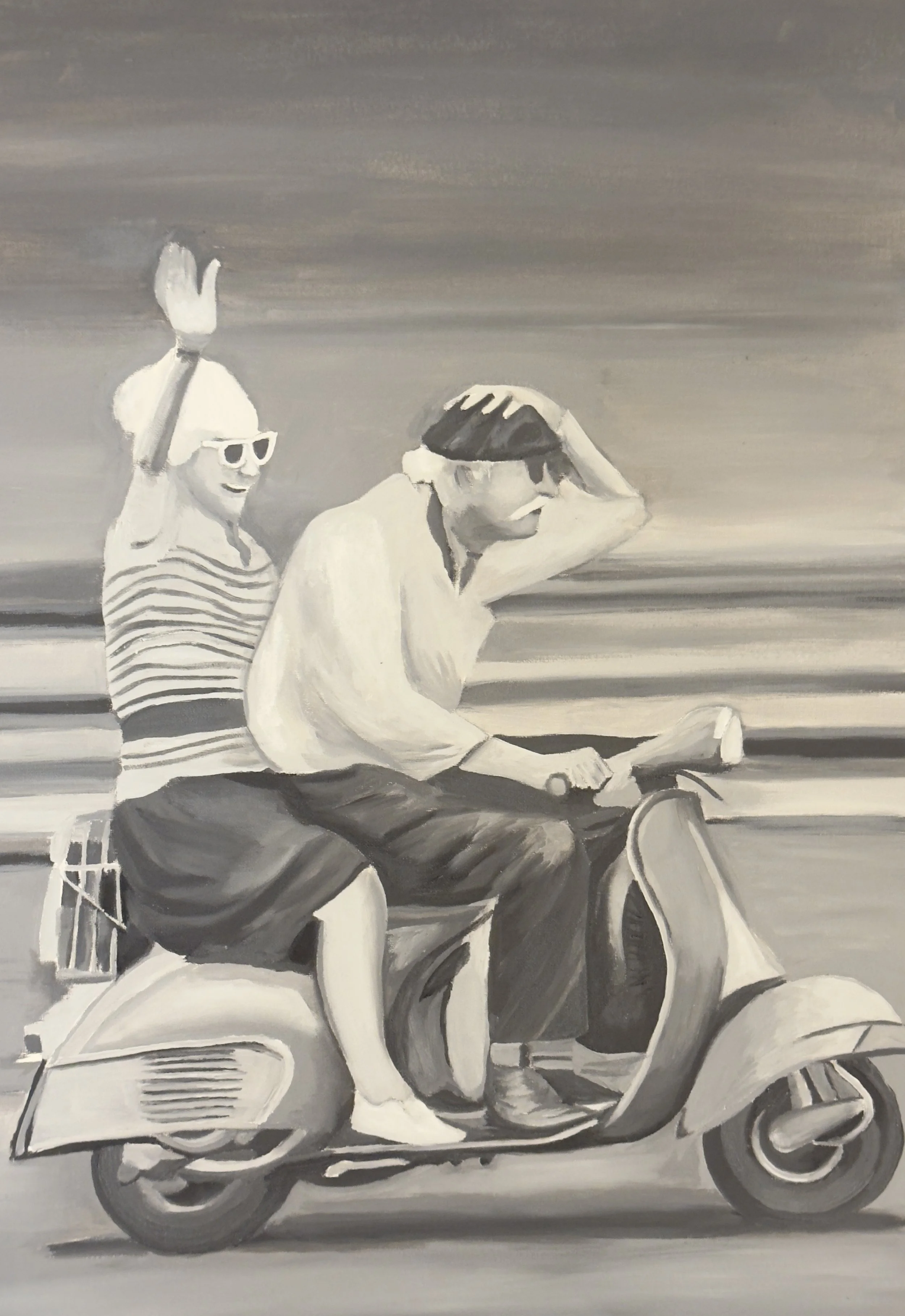 Toujours Jeunes à Deux, 2026. Oil on Canvas - 24 x 18in