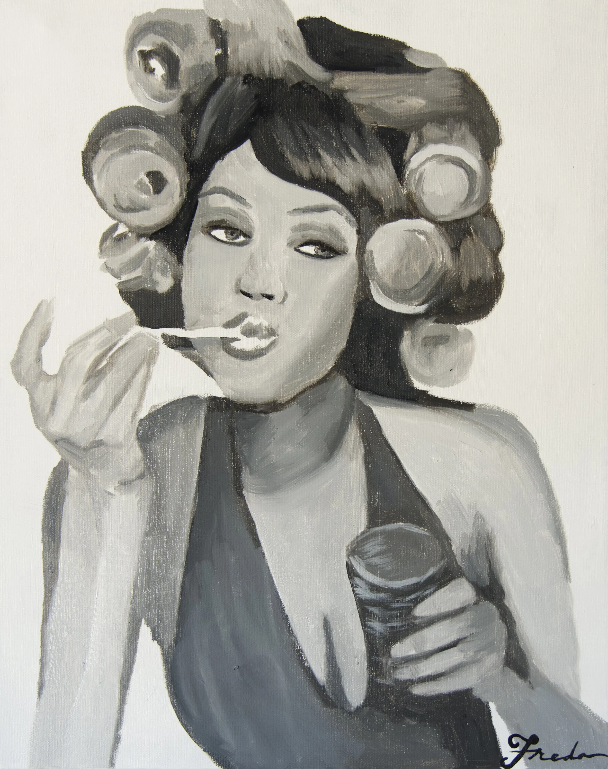 Roller Queen, 2026. Oil on canvas - 20 x 16in 