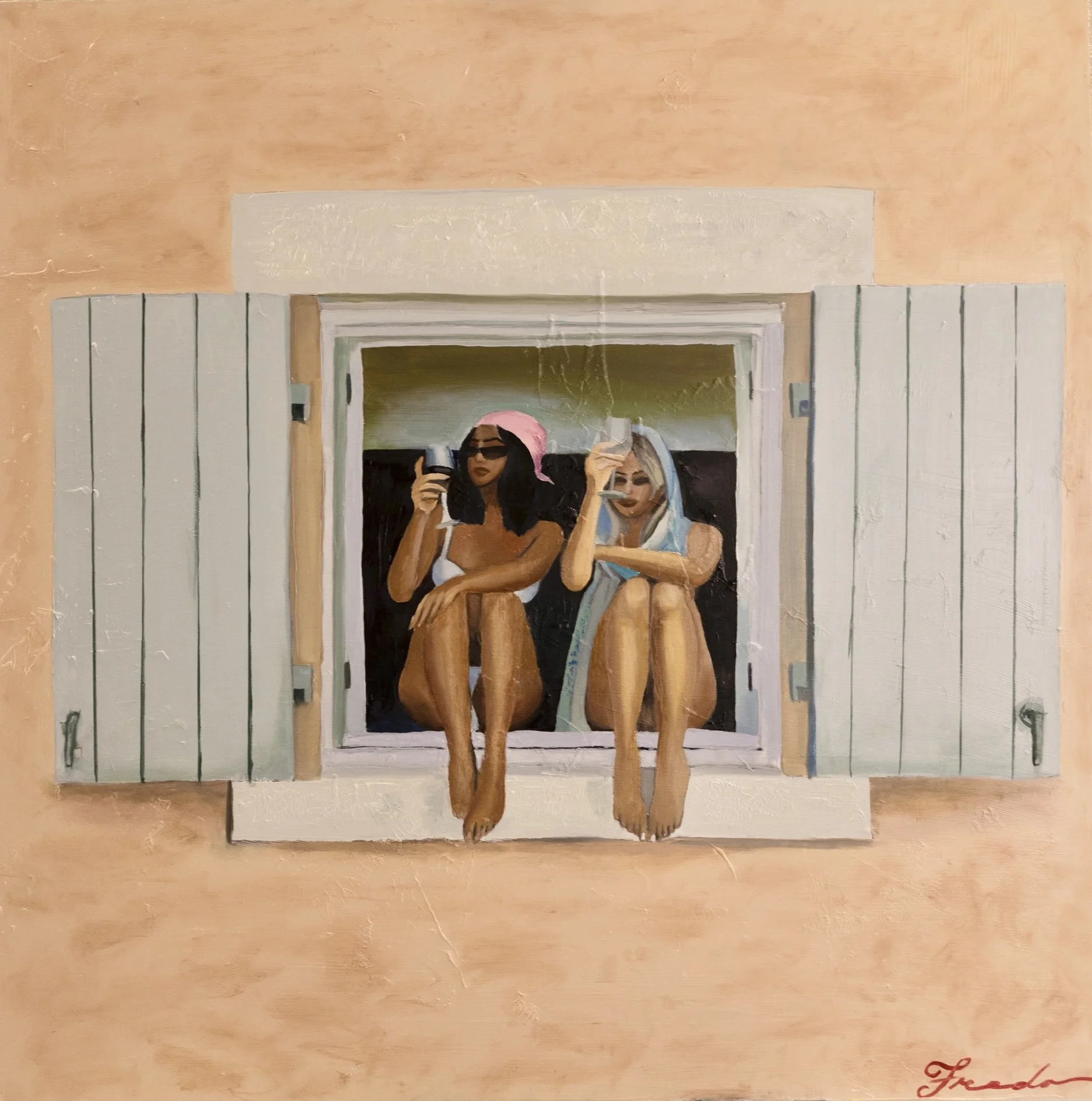 Les Femmes de Provence, 2026. Oil on Wood - 40 x 40in