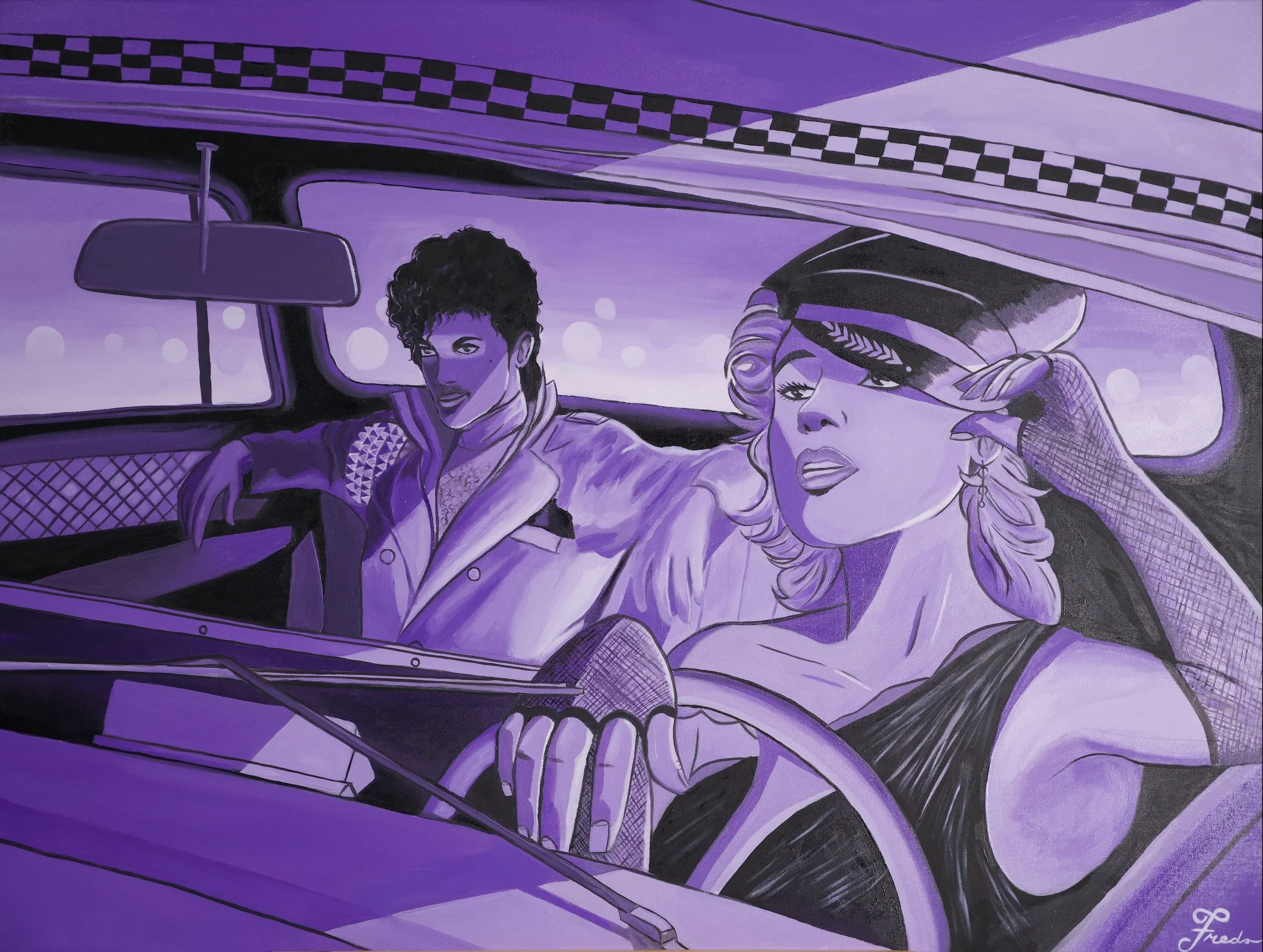 Purple Rain, 2024. Oil on canvas. 36x48in