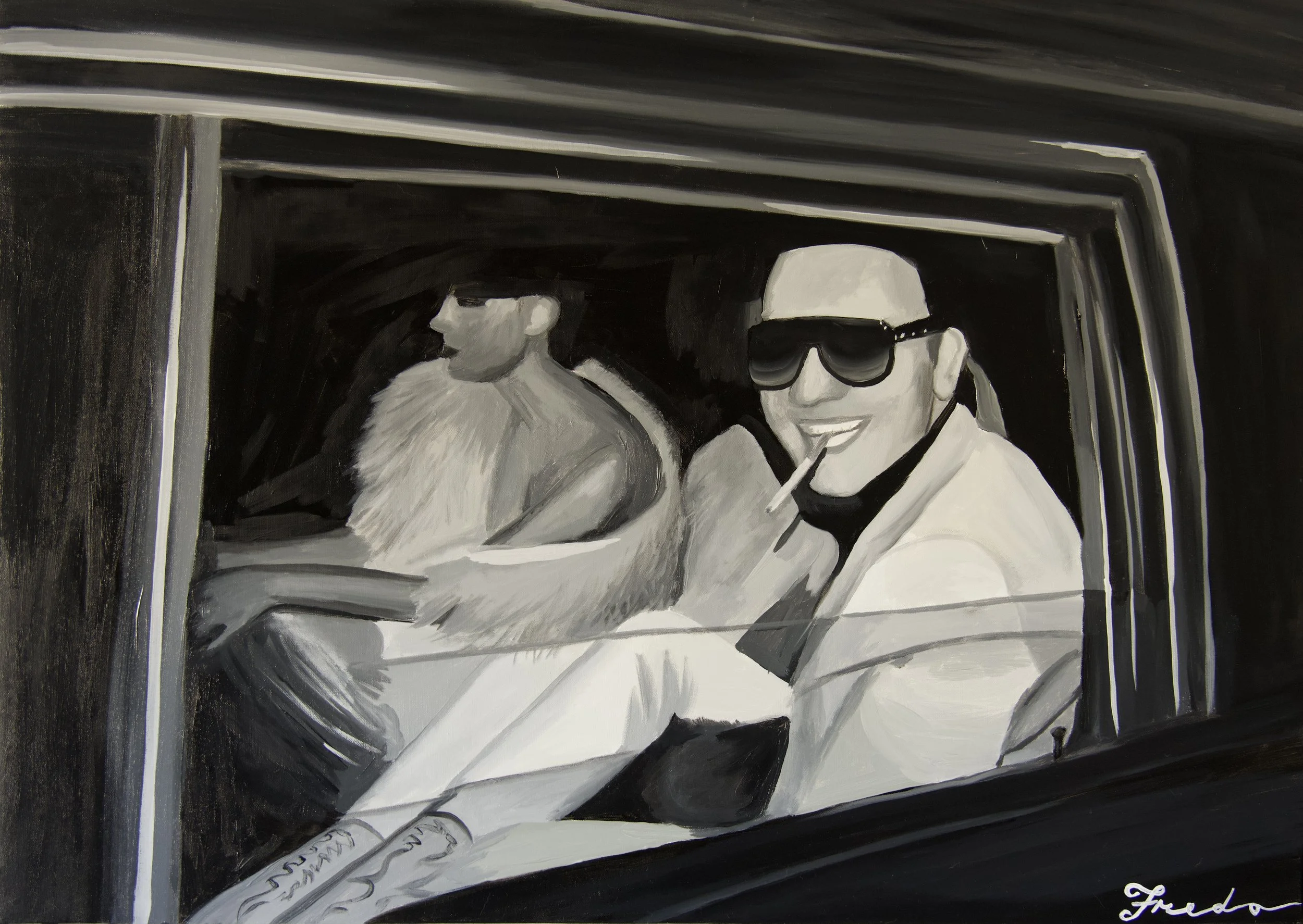 Ride or Die, 2026. Oil on canvas - 24 x 36in 