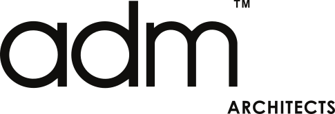 Logo of ADM Architects with stylized lowercase letters