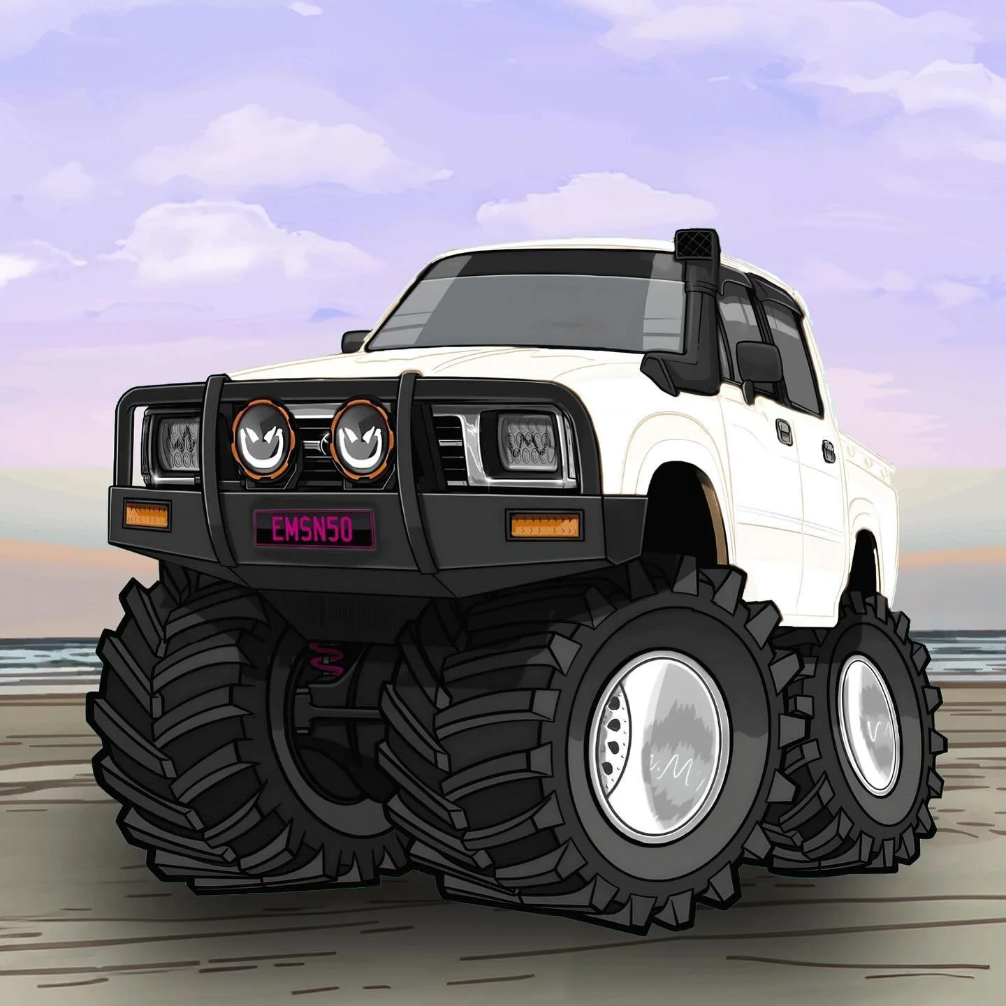 Custom car cartoon commissions are currently available✨🤍

To inquire about creating your unique cartoon, please message us. The resulting artwork can be transformed into stickers and air fresheners at an extra cost. For pricing and further details, 