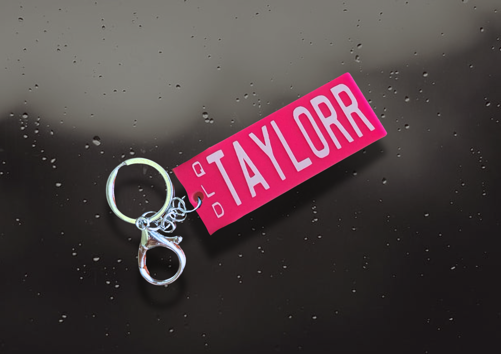 Personalised Number Plate Keyring