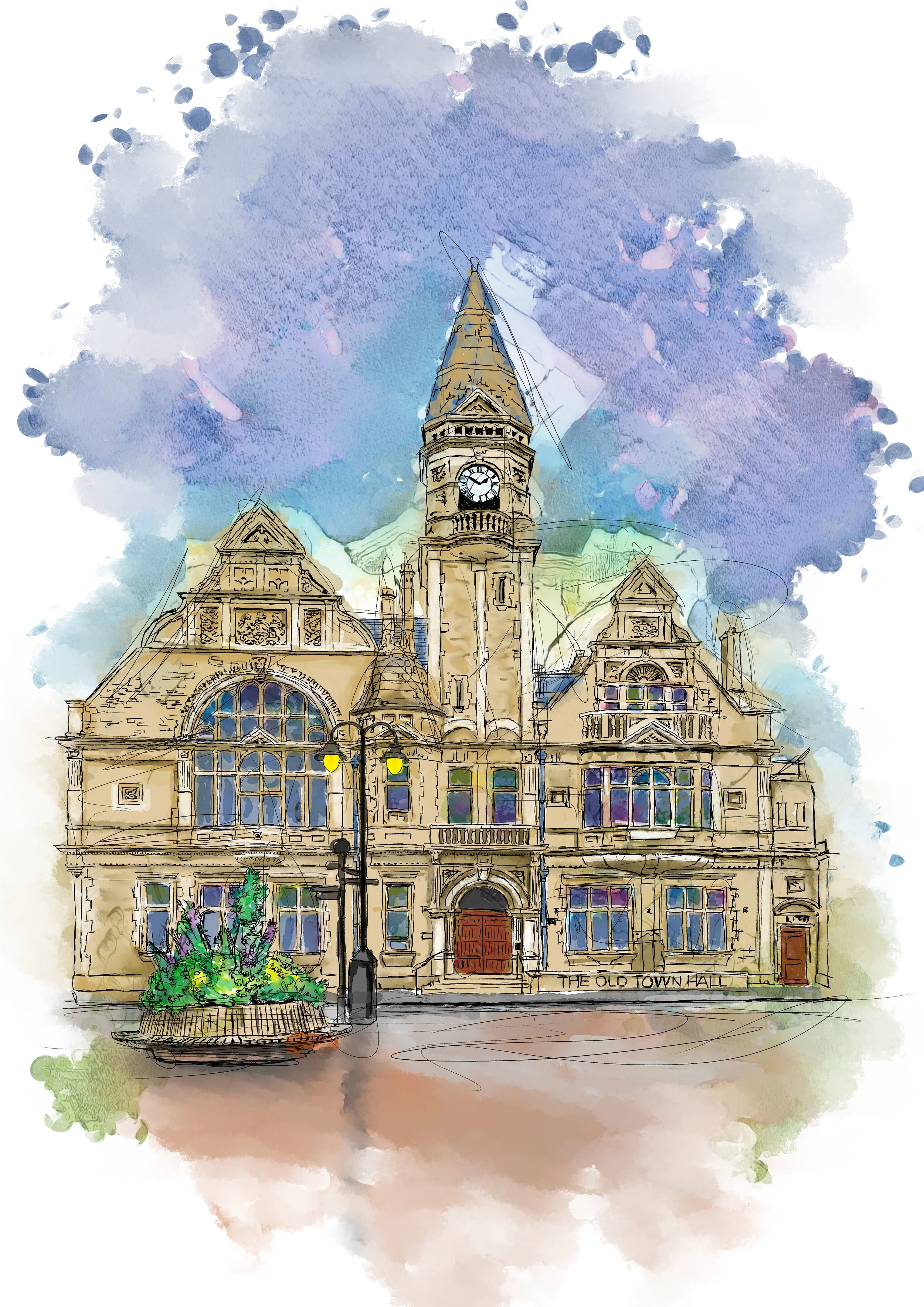 Illustrated Trowbridge Landmarks Prints and Postcards