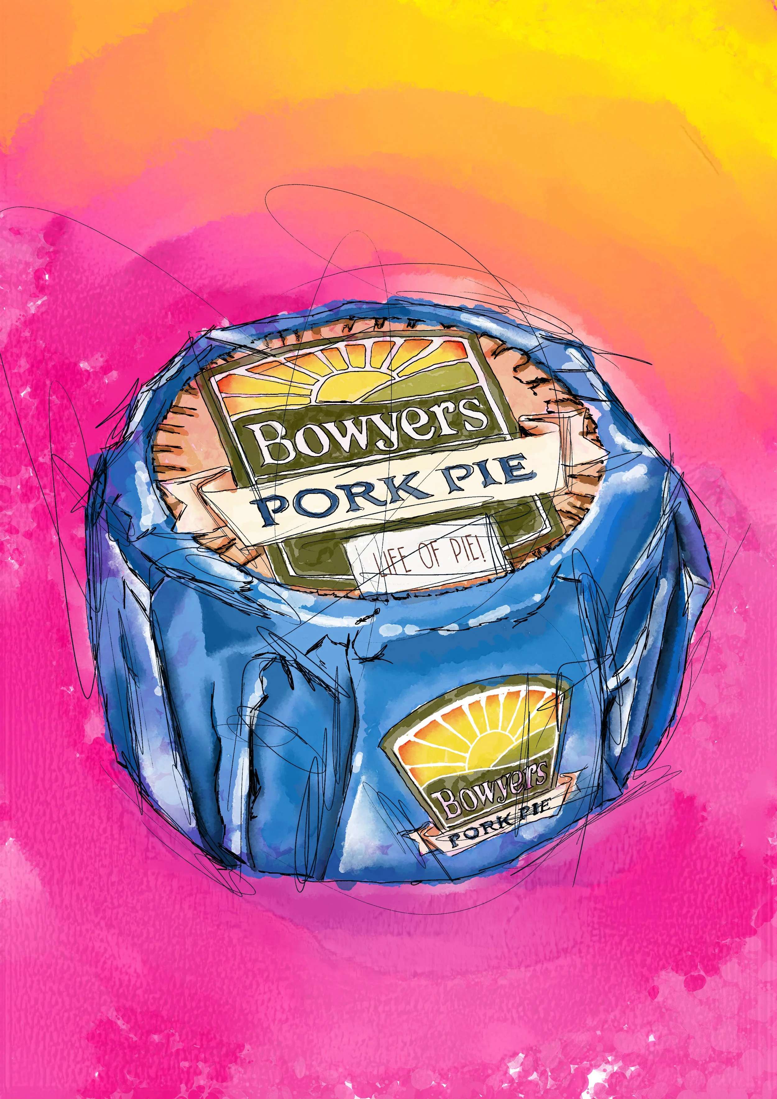 My interpretation of a Bowyers Pork Pie and Icon of Trowbridge