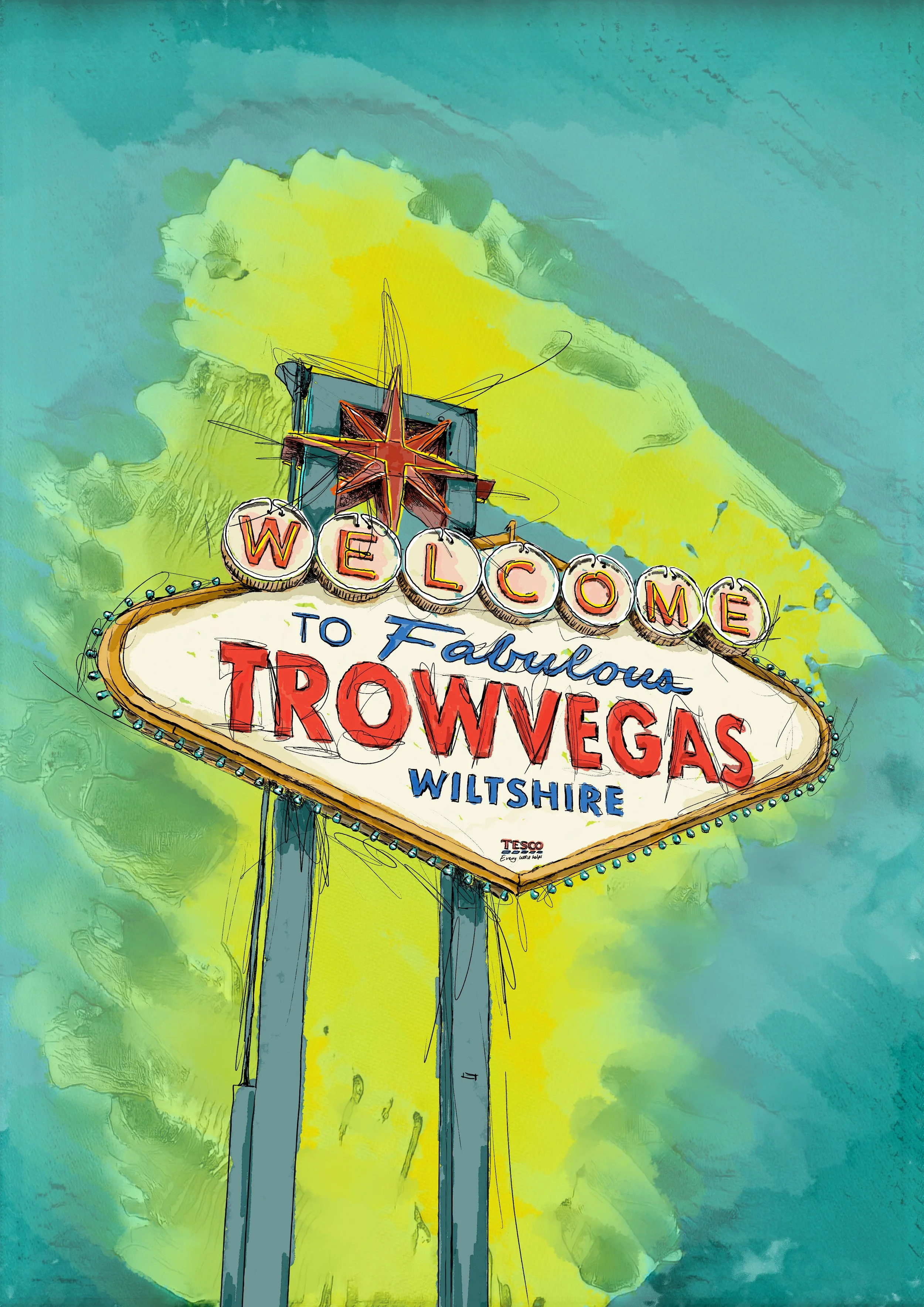 Quirky Trowbridge Street Signs – Illustrated Prints and Postcards