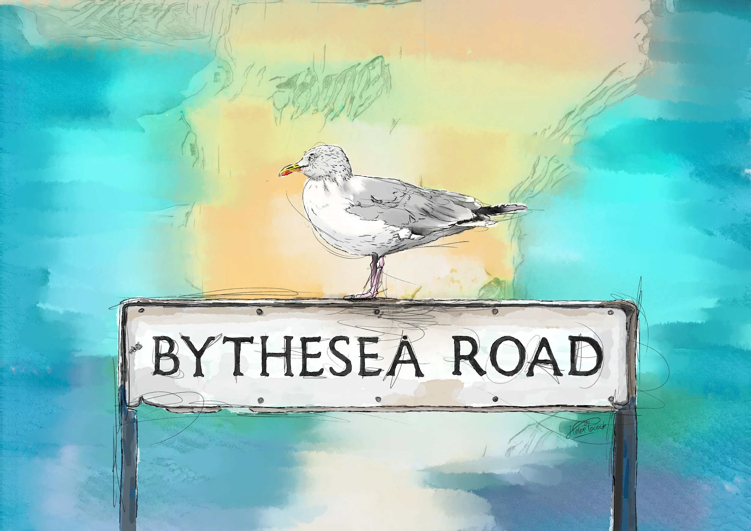 This seagull seems a little lost as it tries to find its way to the beach — although there isn’t one in Trowbridge