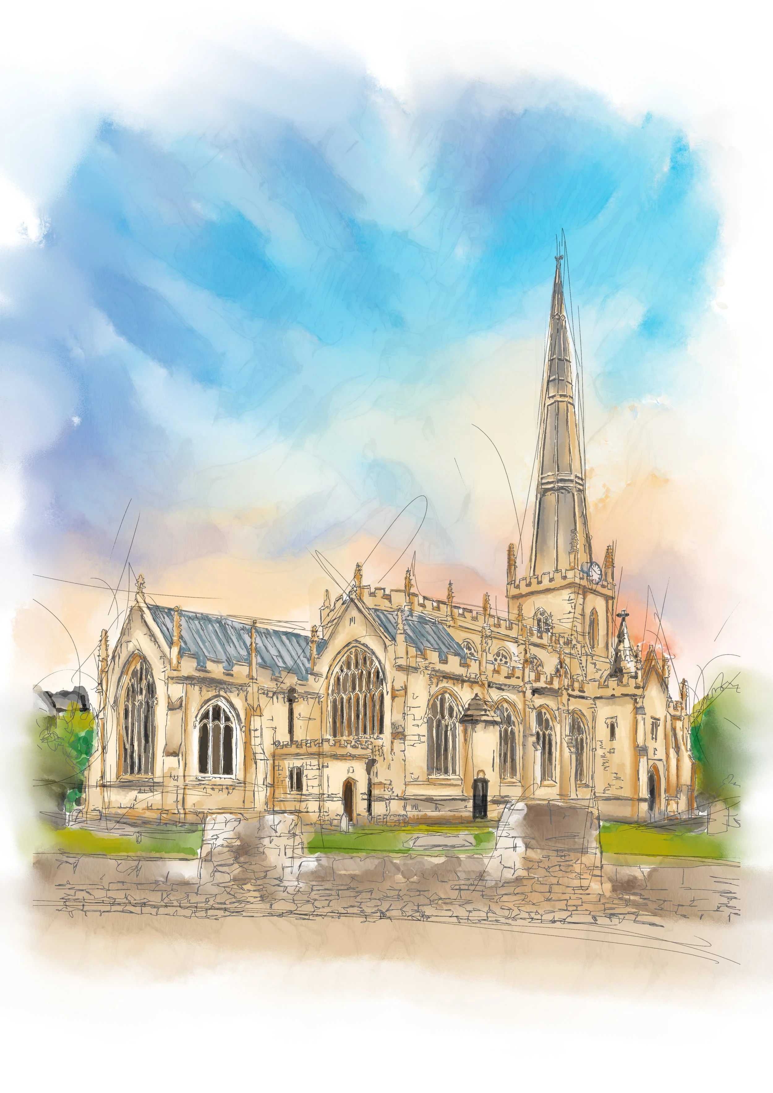 Illustrated Trowbridge Landmarks Prints and Postcards