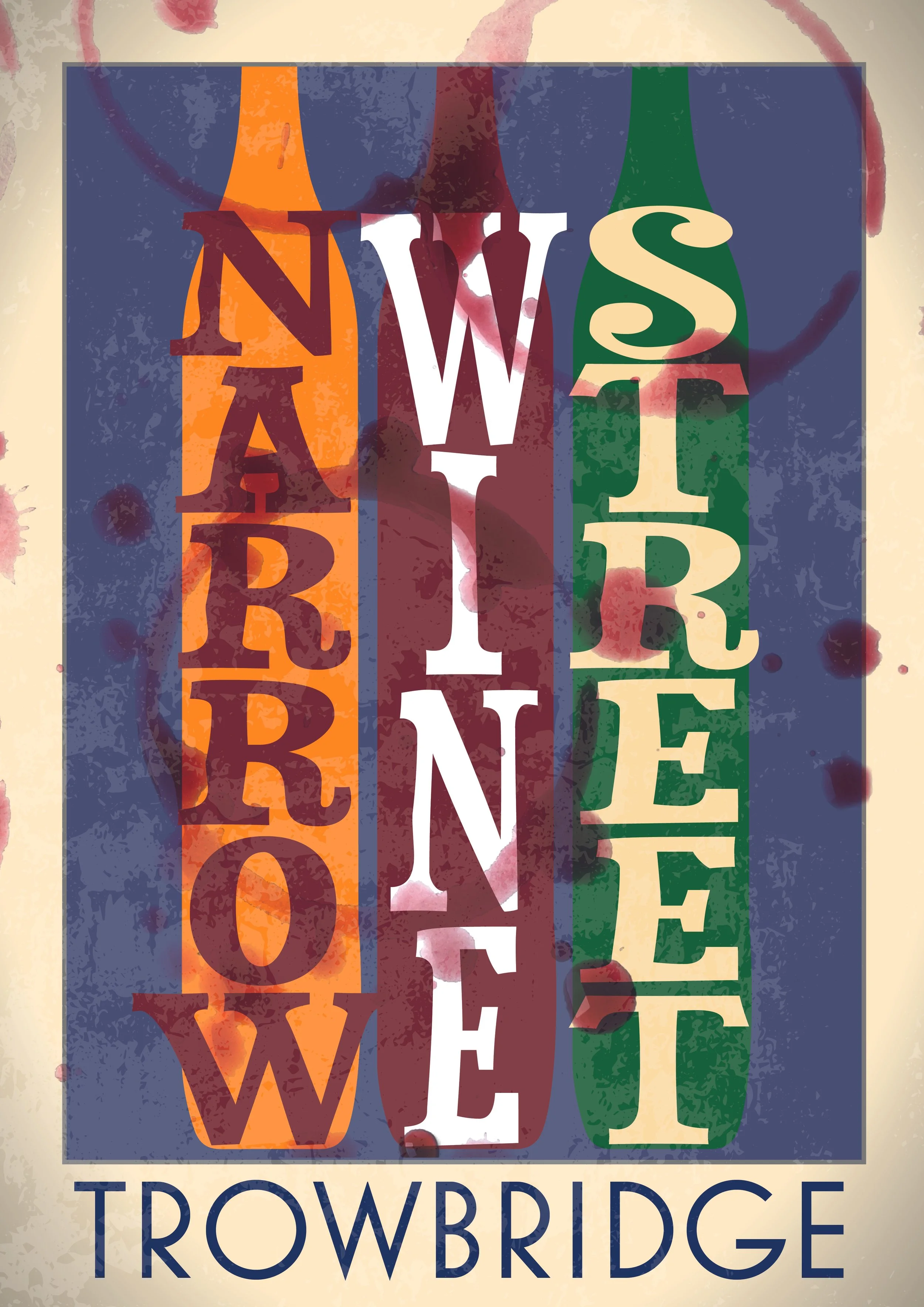 Narrow Wine Street Trowbridge Streetwise A4 collection print