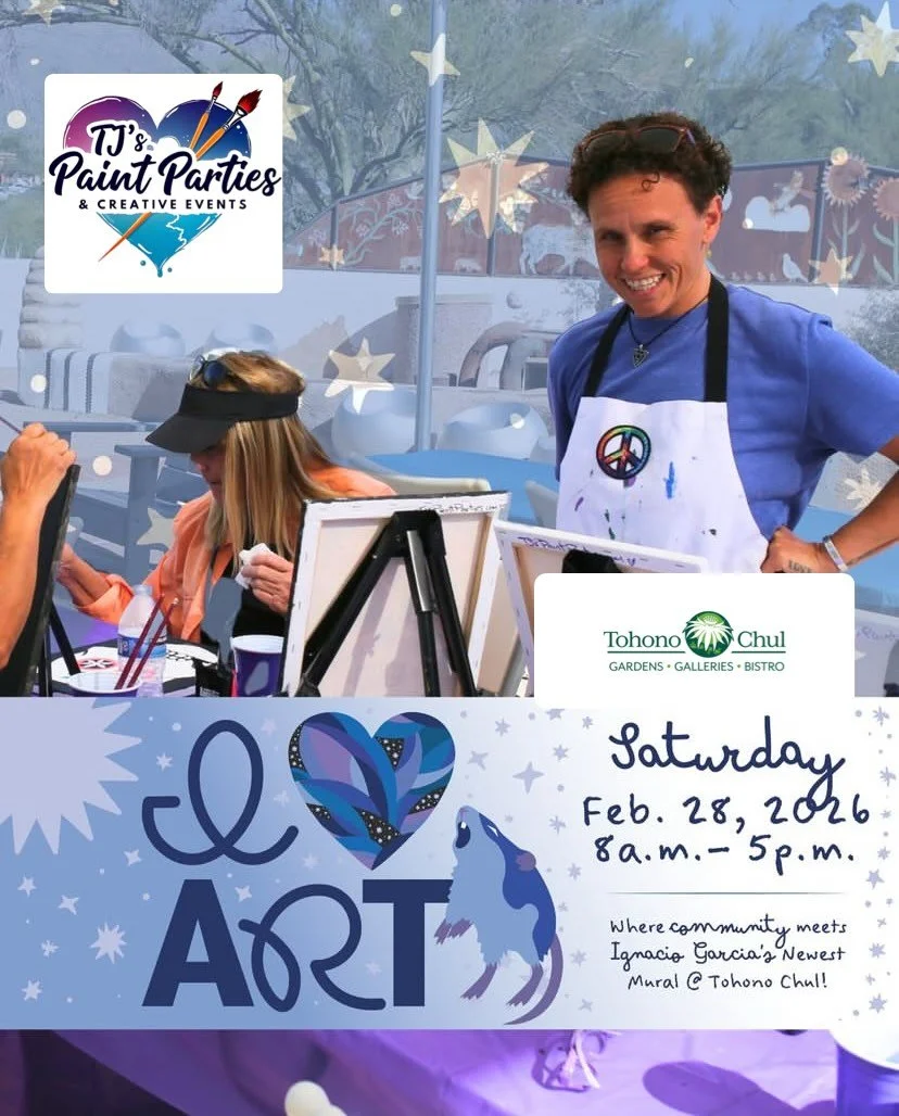 I Heart Art - A Community Celebration

Tohono Chul: &ldquo;Join us Saturday, Feb. 28, 2026 for an I Heart Art return with a full day of creativity, music, and community at Tohono Chul. Have fun from 8 am to 5 pm for a daytime celebration centered aro