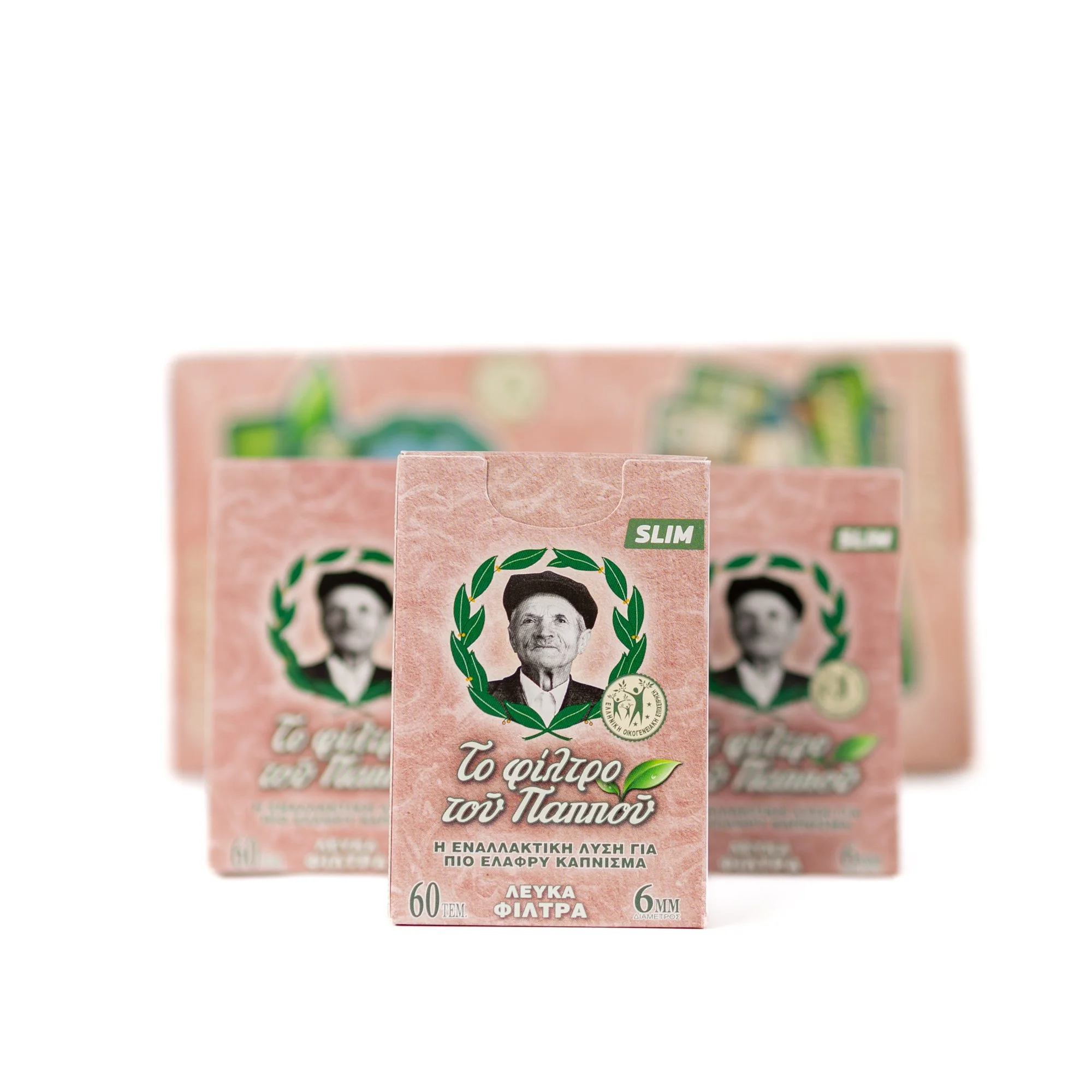 Φιλτράκια του Παππού Slim 6 mm (Ροζ Συσκευασία)