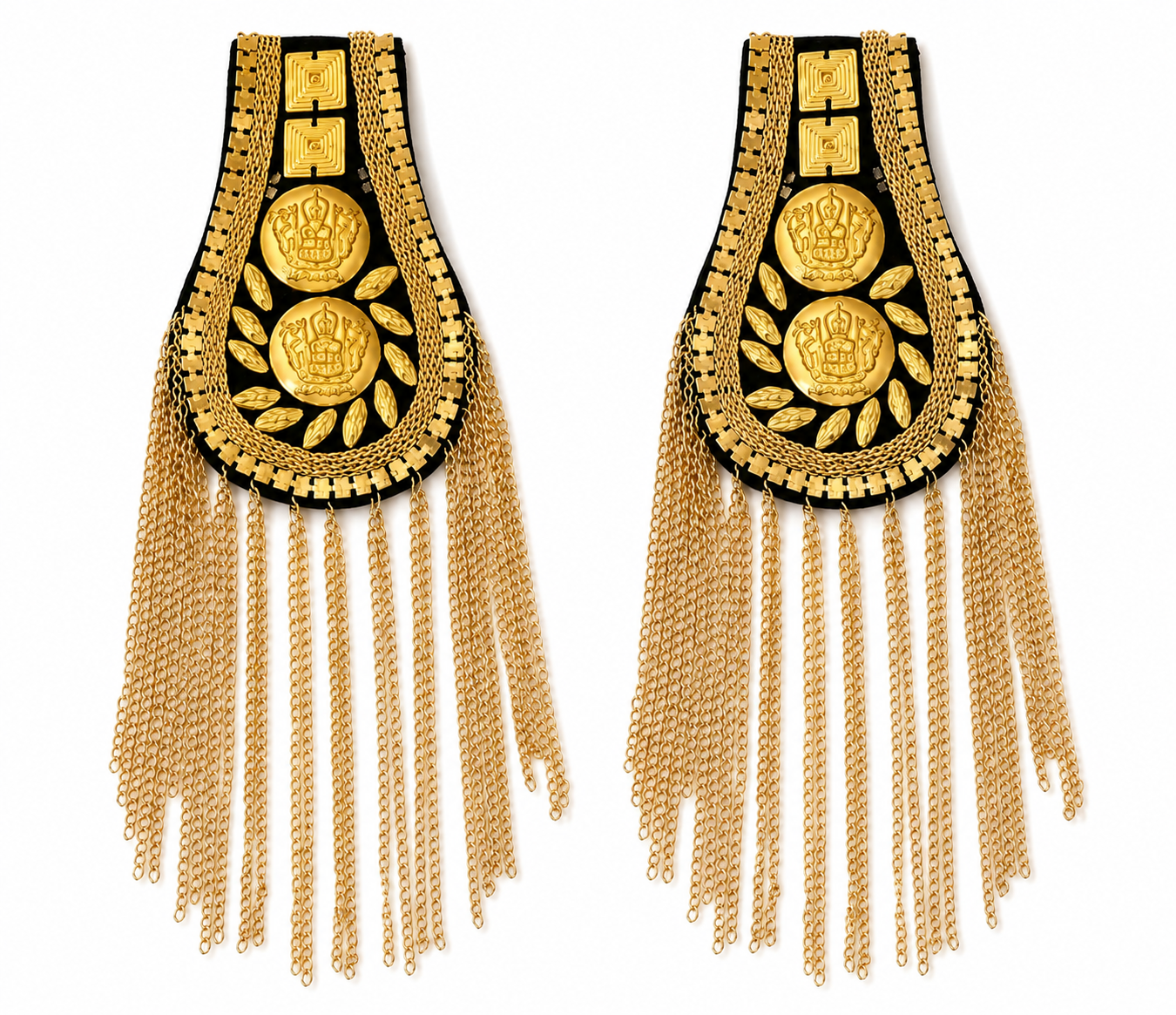 Hombrera Militar Decorativa con Flecos Dorados