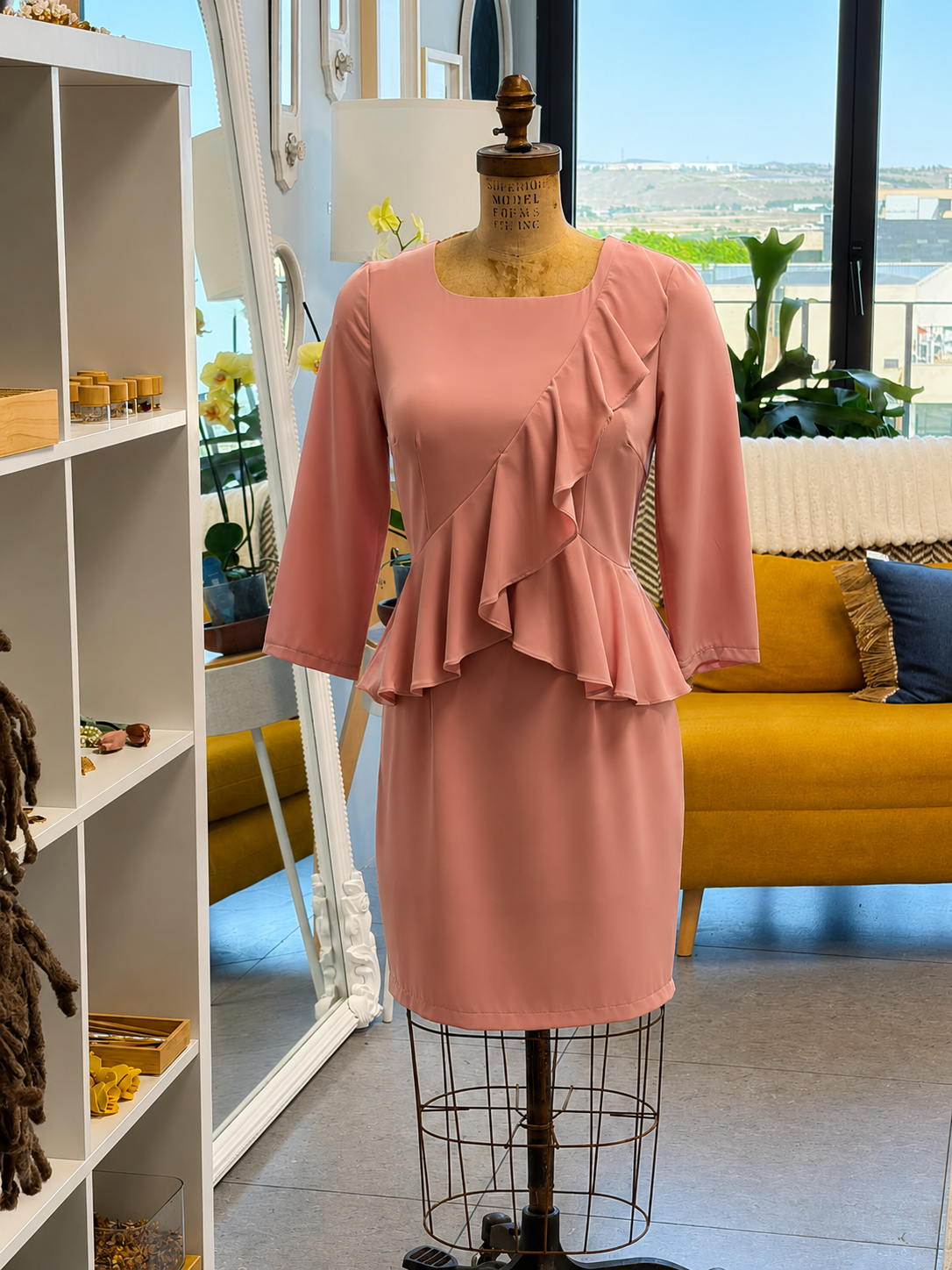 Vestido de cóctel rosa