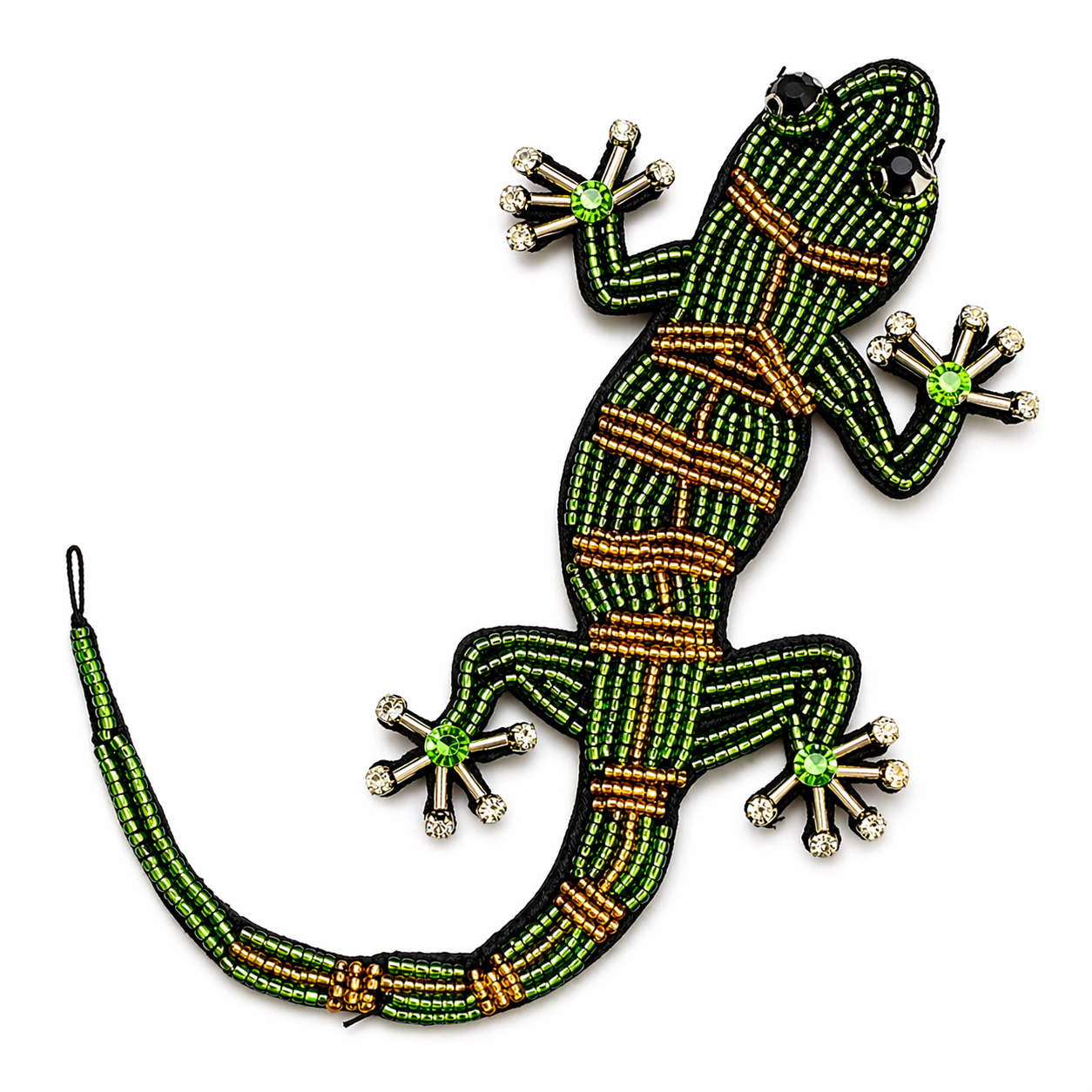 Aplique bordado lagarto – detalle que atrapa miradas