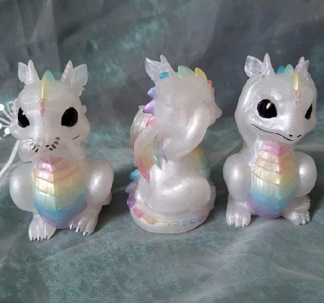 Trio of Rainbow Dragons