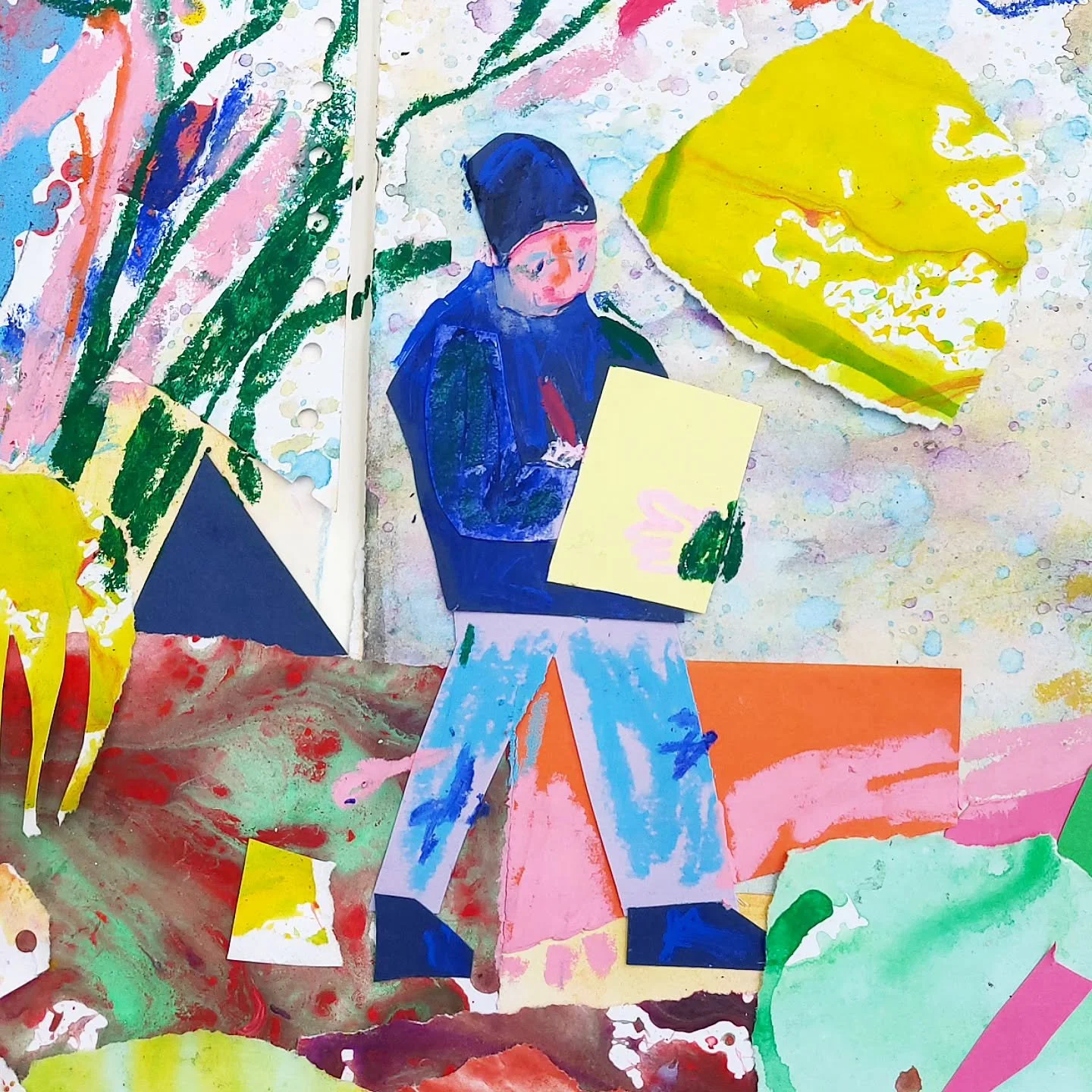 I wasn't sure what to bring to today's @urbansketcherspenryn and I thought I've been really inspired by a friend and fellow sketcher Emma Hundlebys use of collage on her YouTube channel ❤️🌻✨️

Really loved all the textures and drawing on top with oi