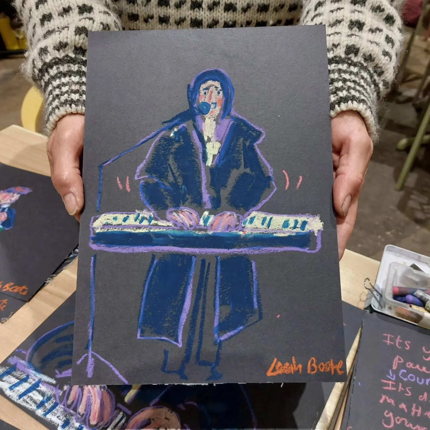 Rhys the Night Church Pianist. Just epic! 😀😃 

#edenprojectsleepout #leahbooteillustration #sleepout #edenproject