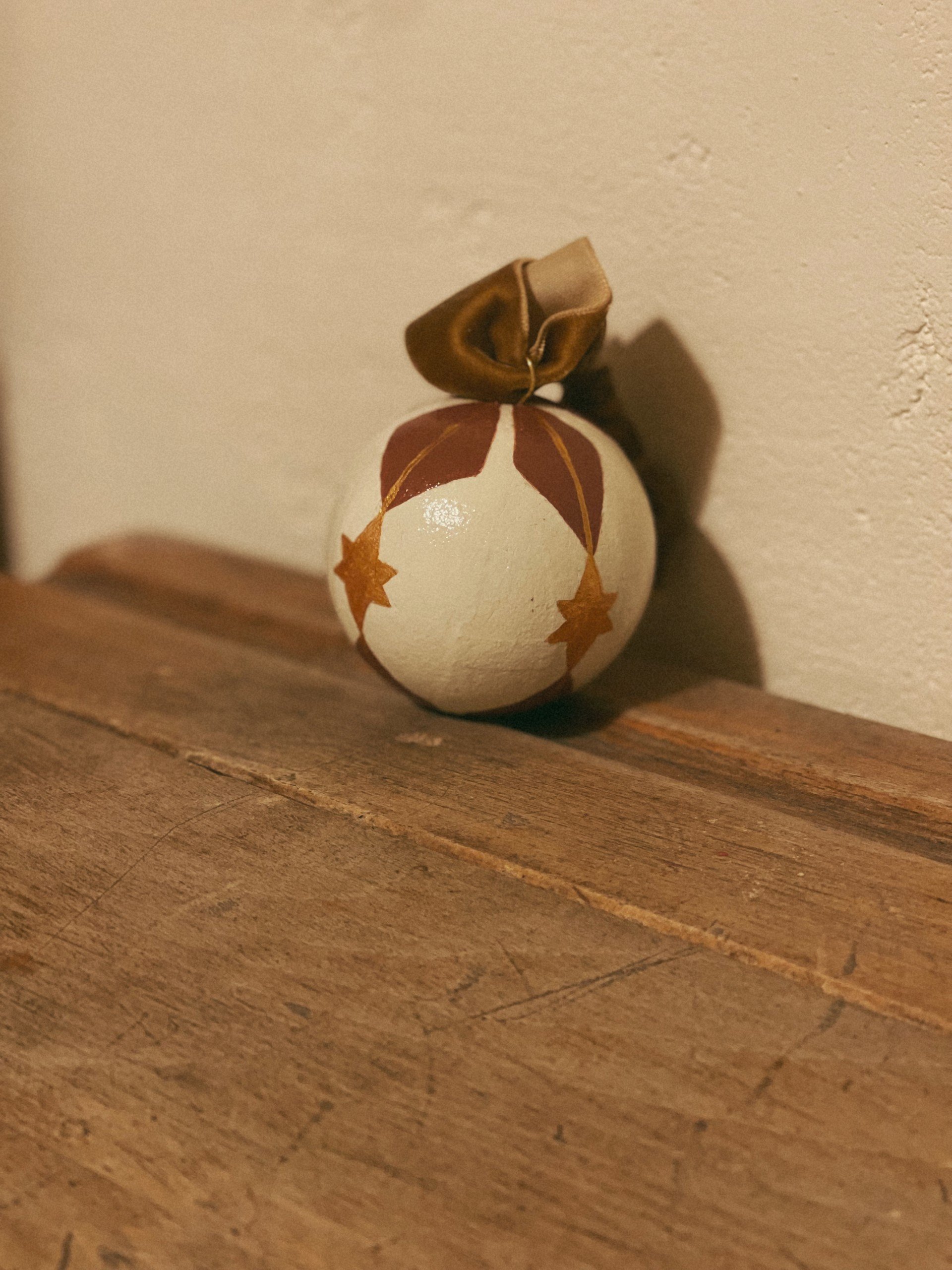 Hand-painted Harlequin Star Decoration