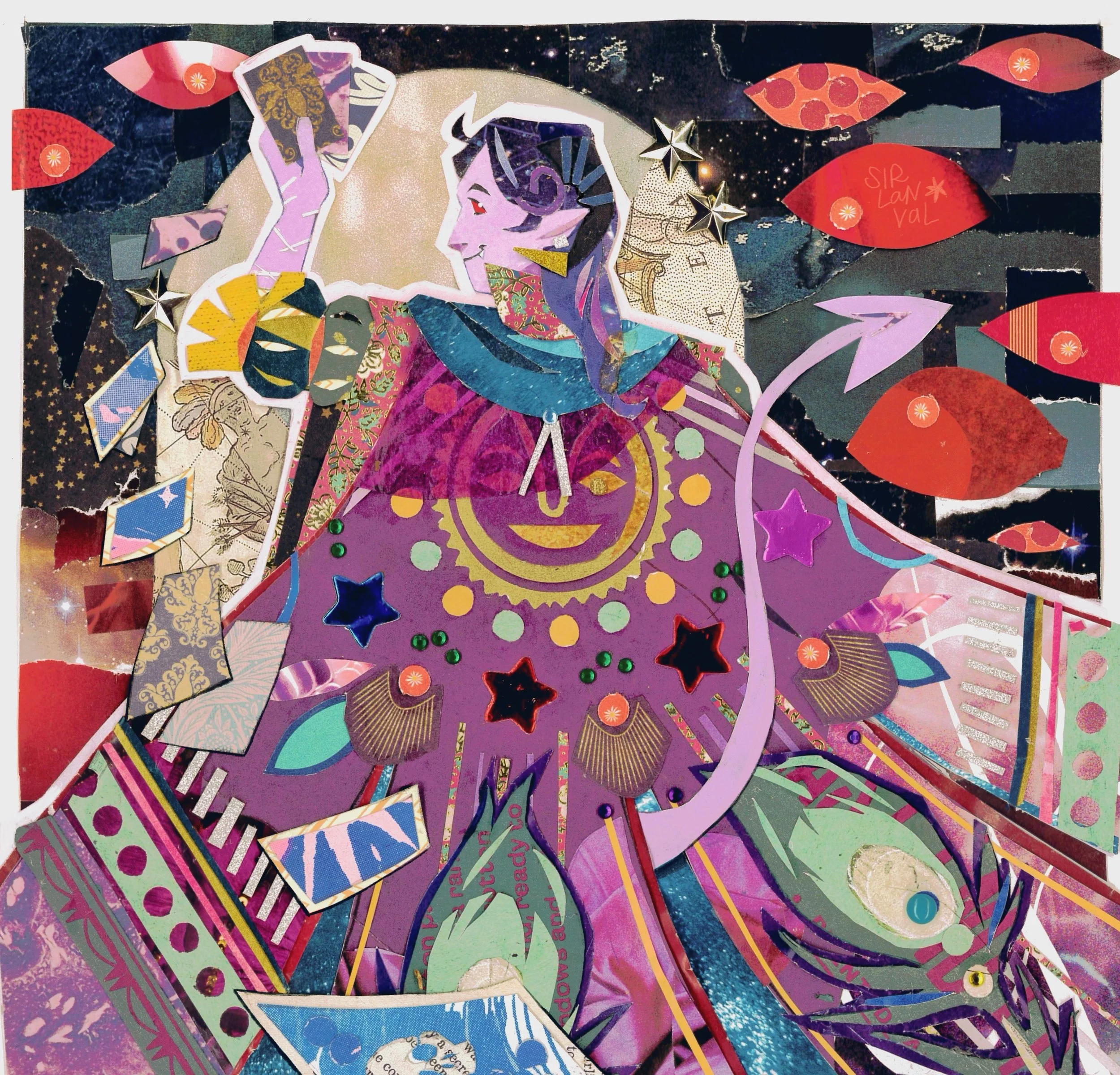 Mollymauk Collage Print