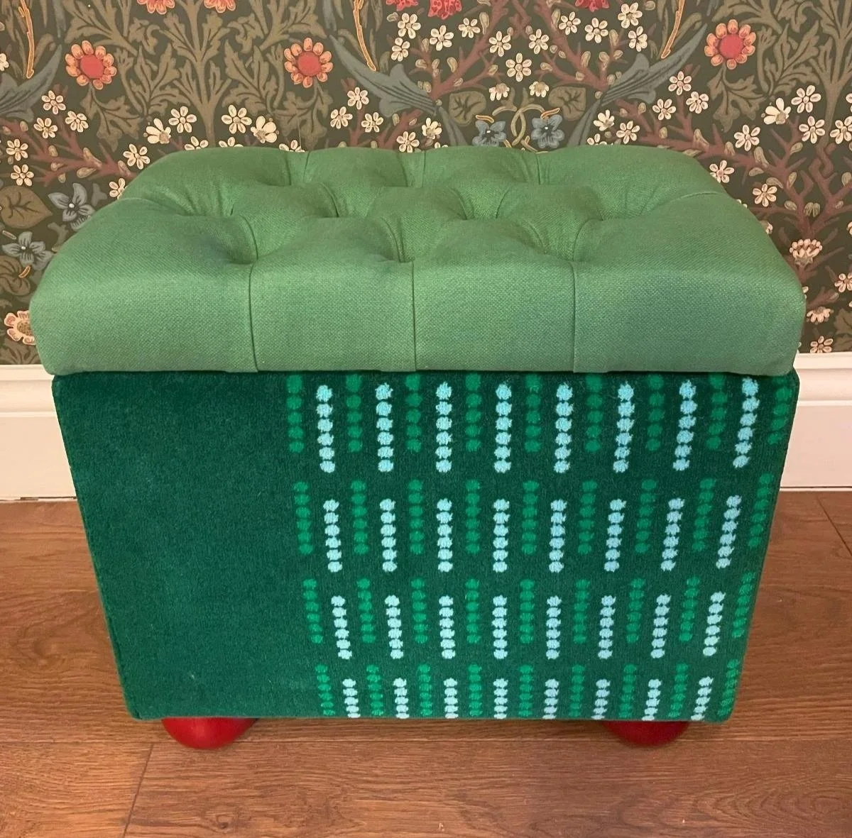 Custom-built ottoman toy box