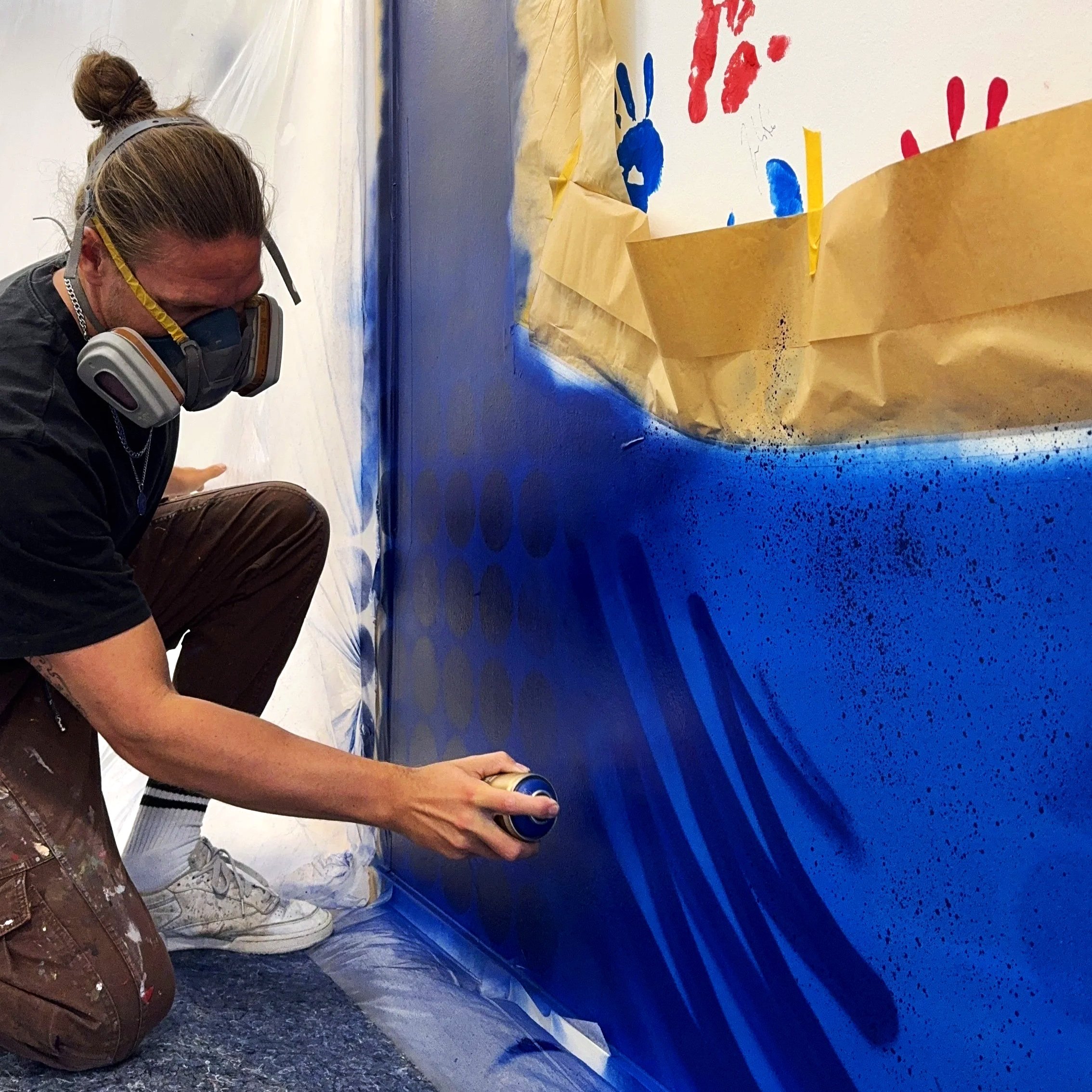 Wandgestaltung als Teambuilding bei Sportradar in Leipzig