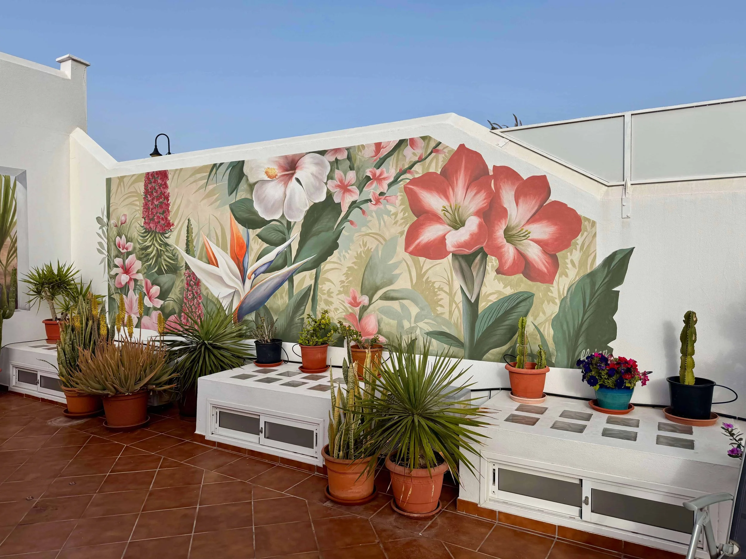 Fassadenmalerei auf Teneriffa